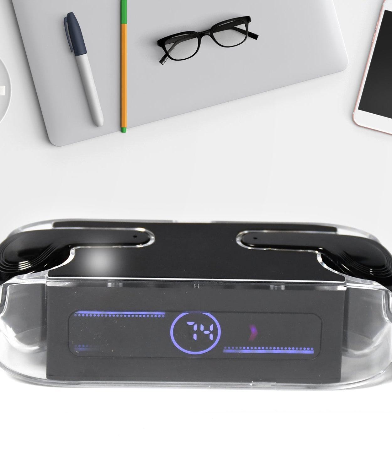 Wireless earphones close-up