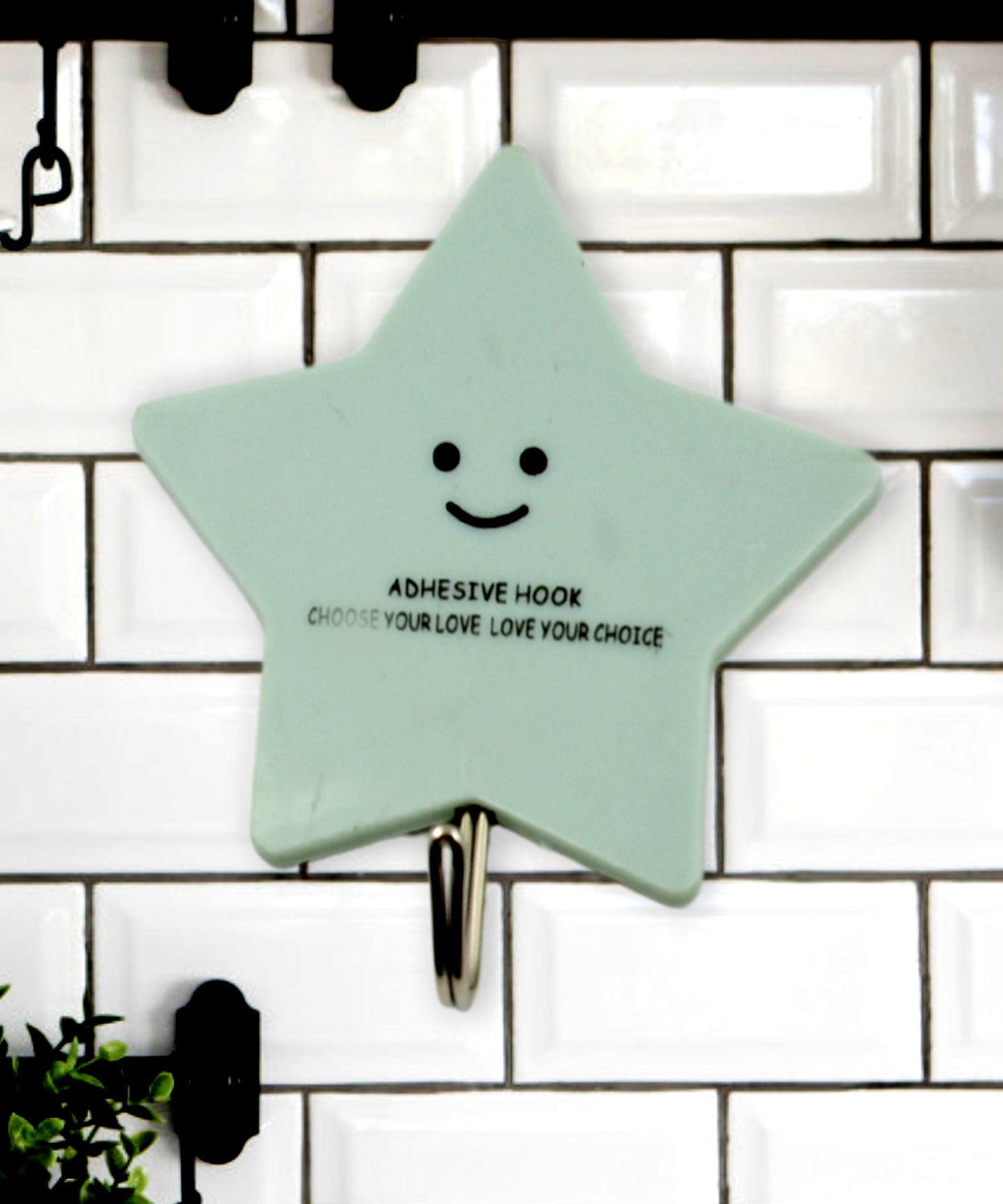 Multipurpose Strong Self-Adhesive Hooks – Heavy Plastic Wall Hooks for Home, Kitchen & Office Use