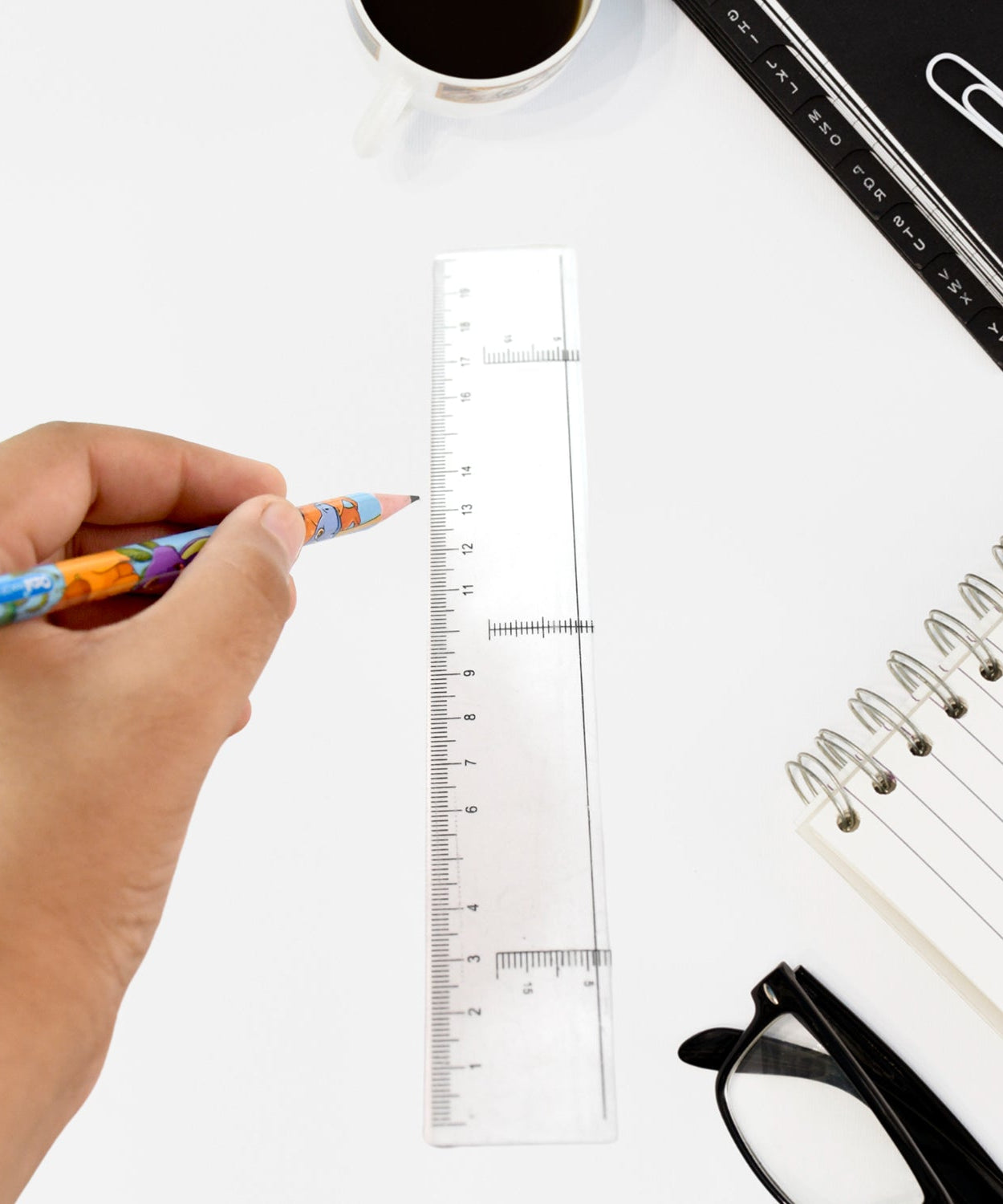 20 cm Transparent Plastic Ruler (1 Pc)