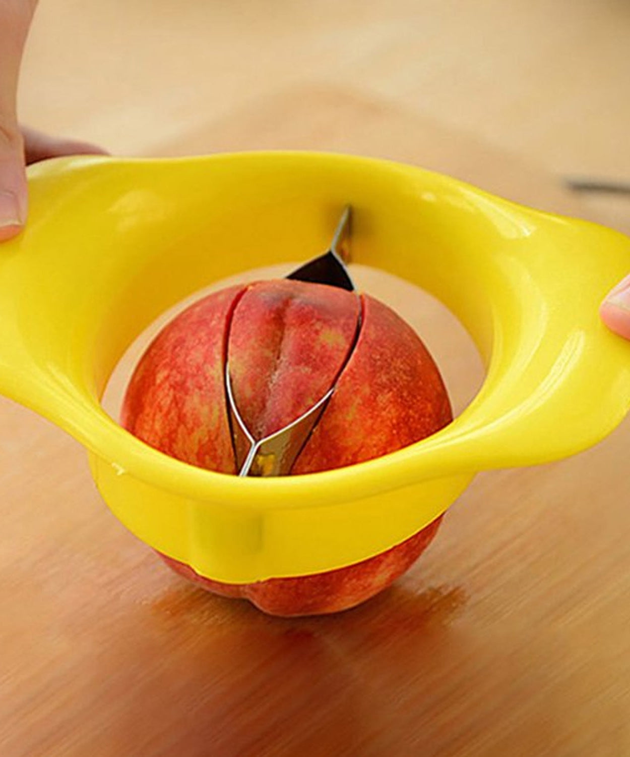 Mango cutter with stainless steel blade for easy slicing
