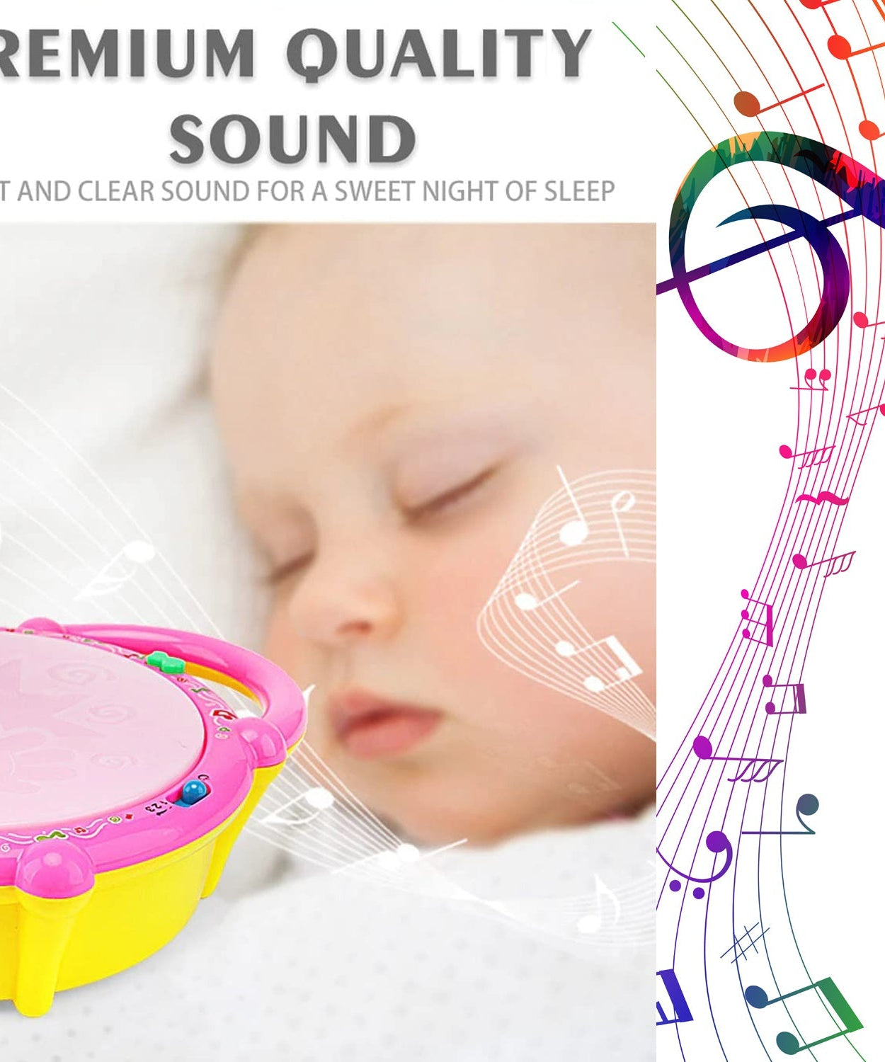 Musical drum toy with lights for kids