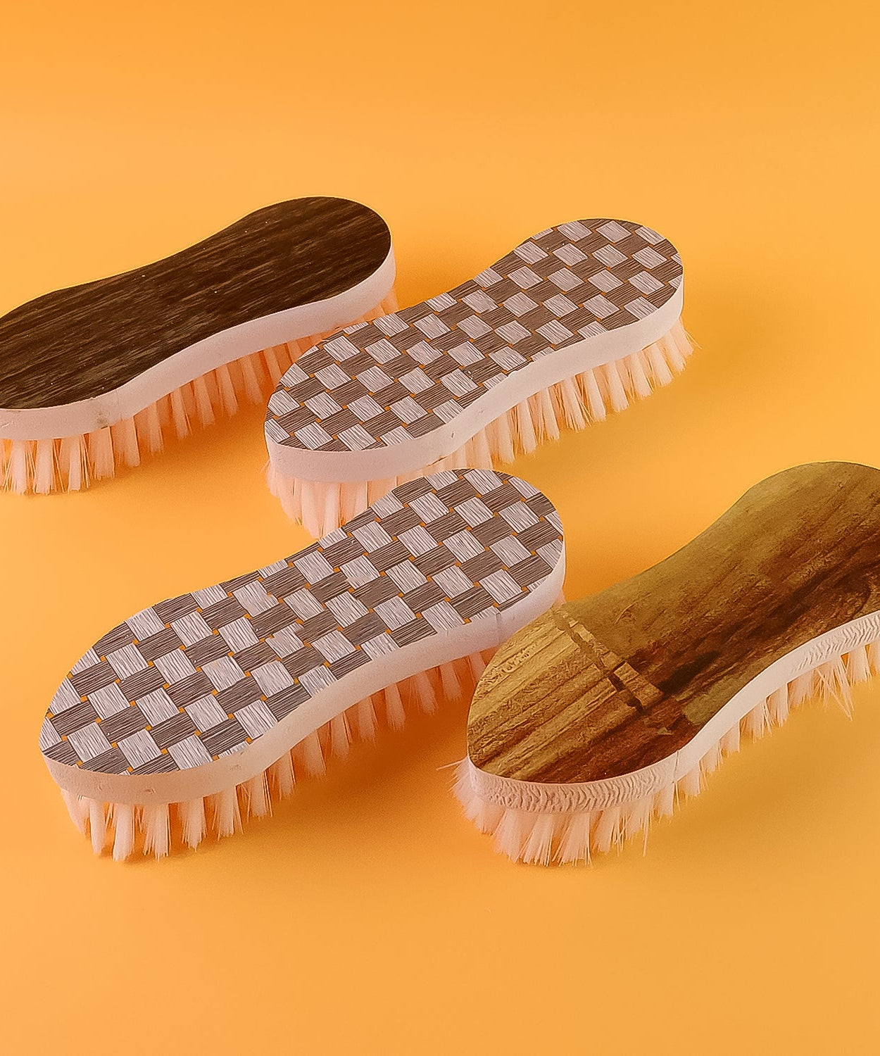 VeePee Ergonomic Curved Laundry Brush Set (4 Pc)