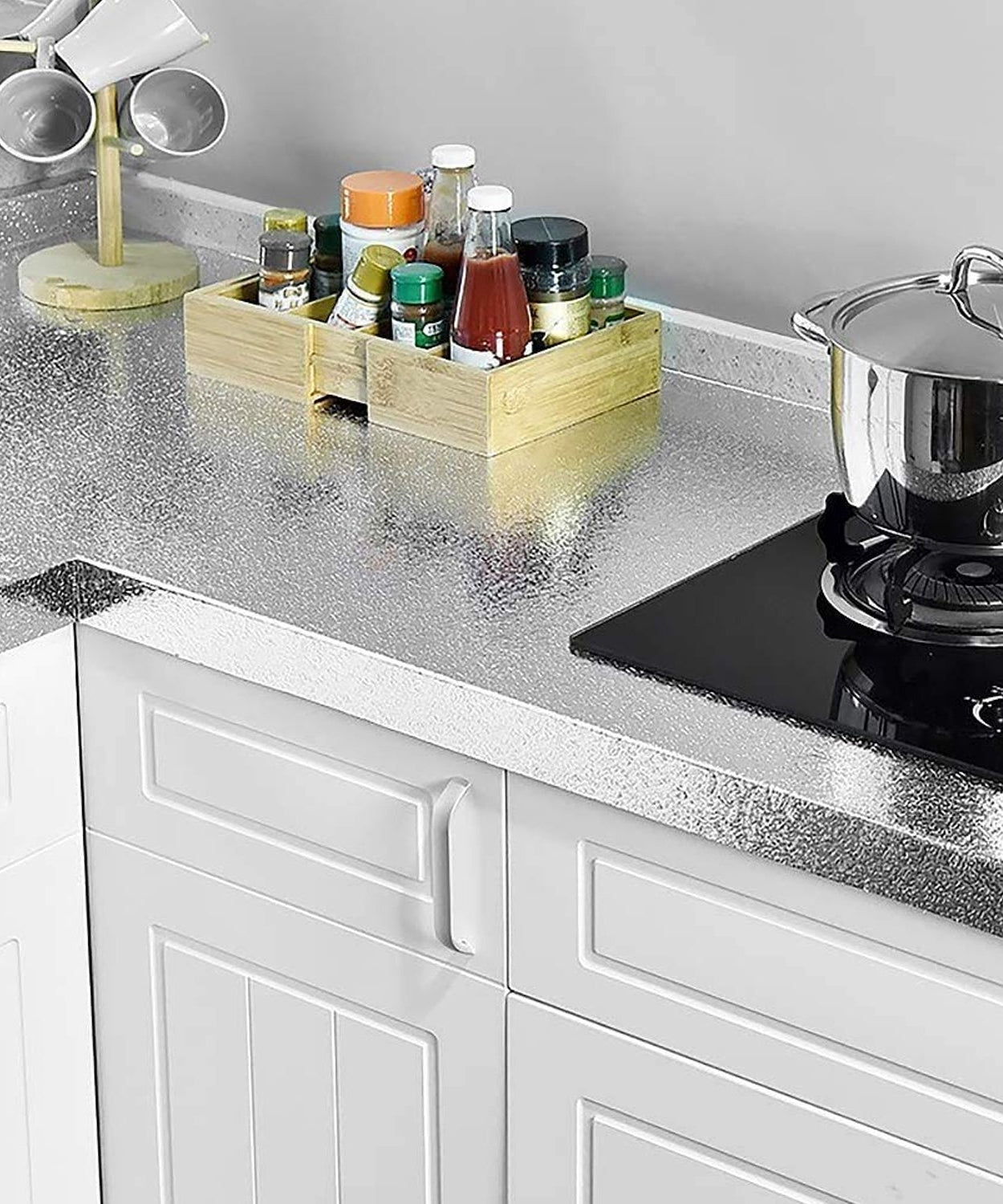 Self-Adhesive Wallpaper Aluminum Foil Wall Paper (60×200 Cm / Mix Design)