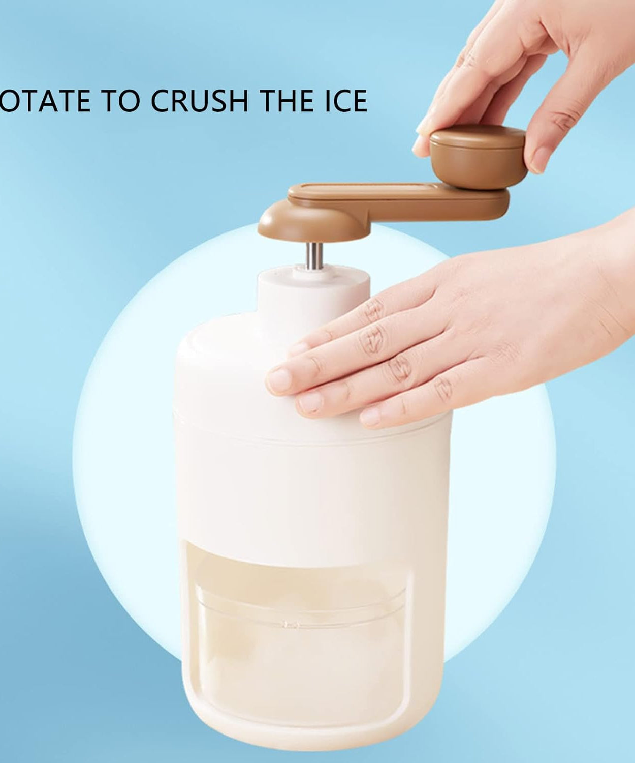 Manual fruit smoothie machine, small and portable ice shaver.