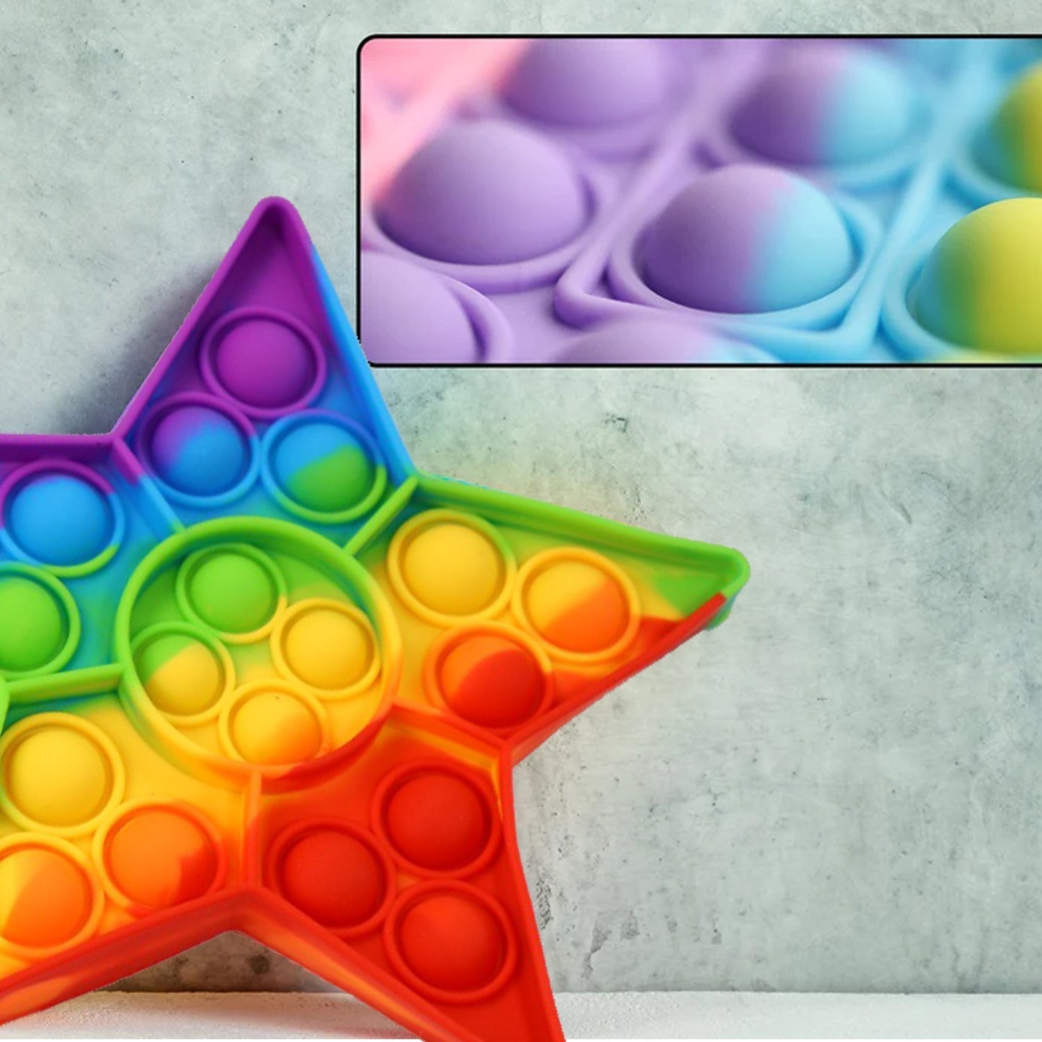 Colorful push  bubble toy for kids and adults