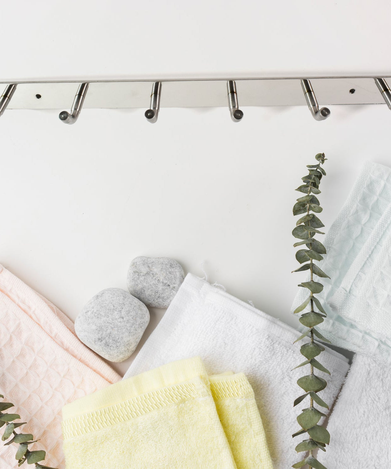 Stainless Steel Wall Mounted Coat 6 Hook Rack (32x3 / 1Pc)