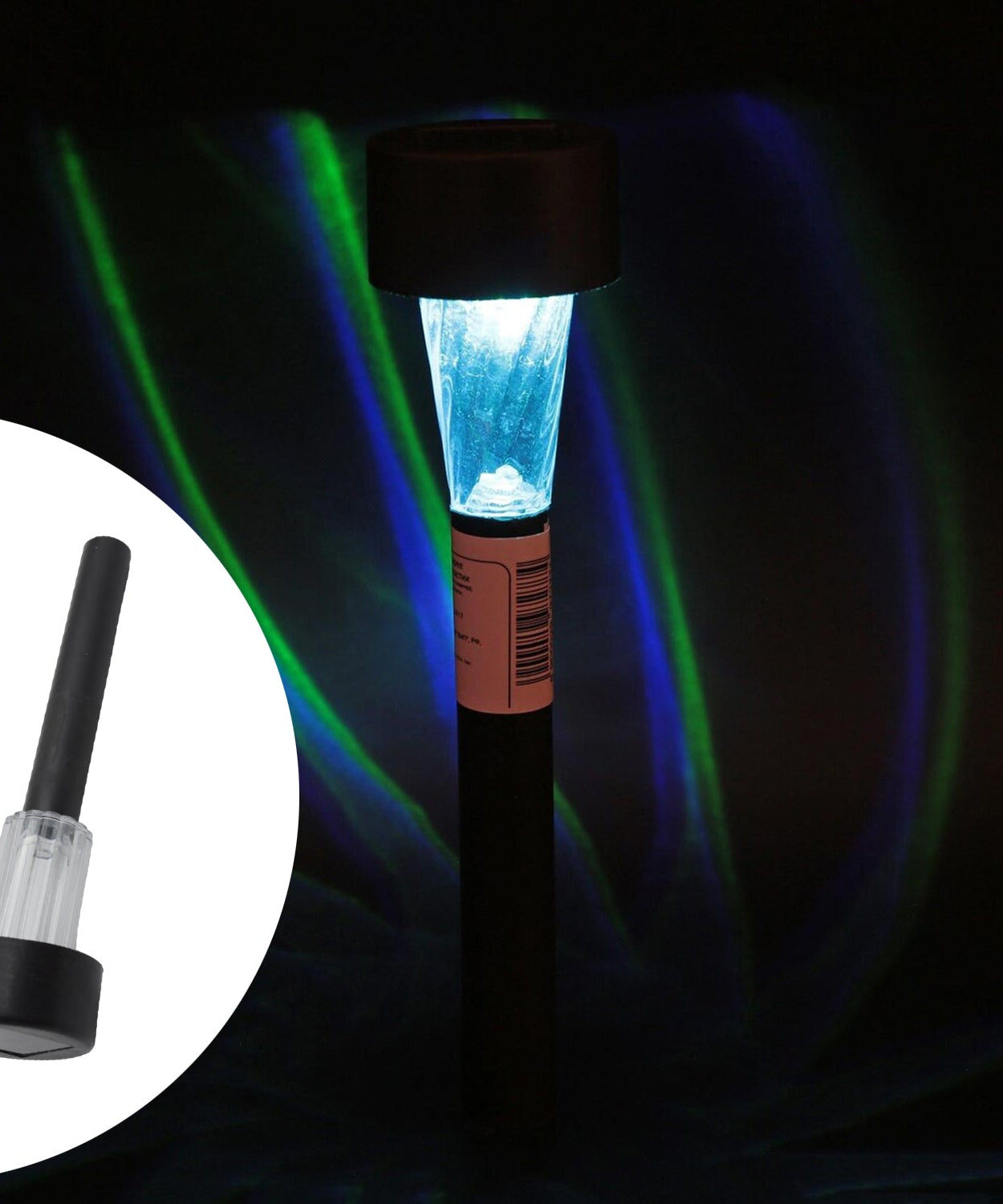 Outdoor solar LED light designed for landscape and garden use with easy setup.