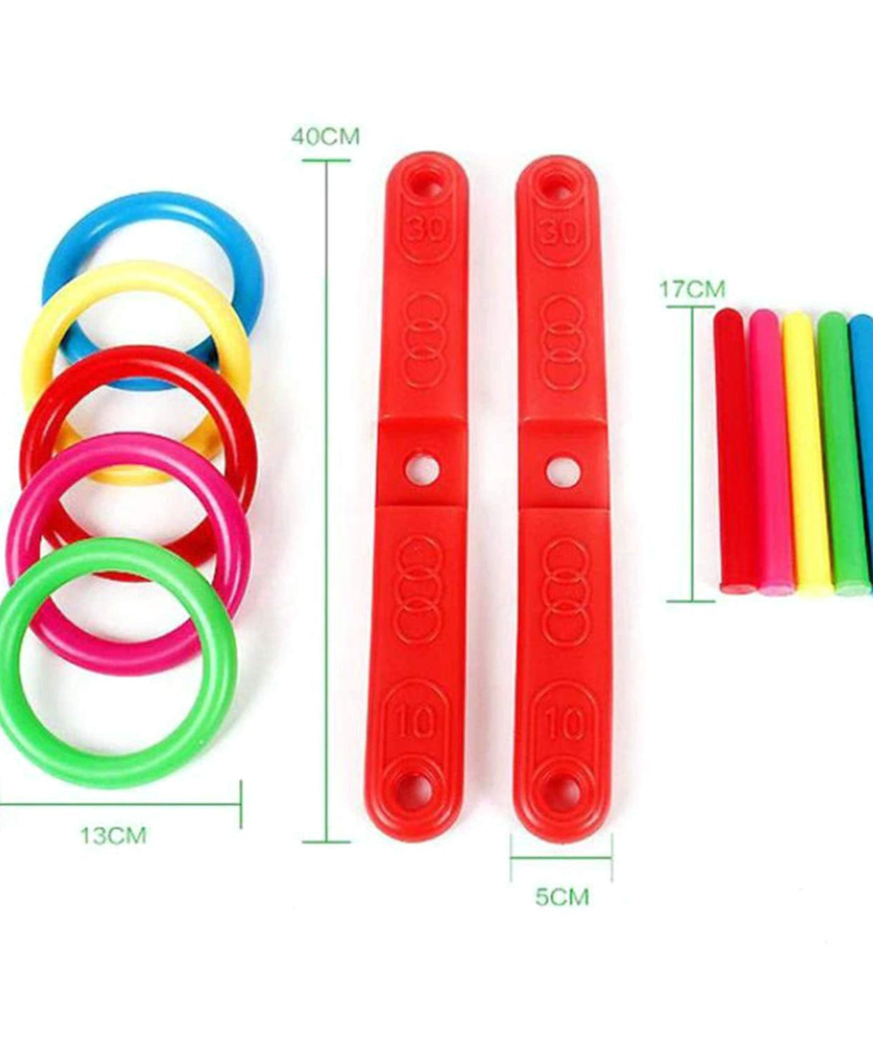 13-piece ring toss game for active play.