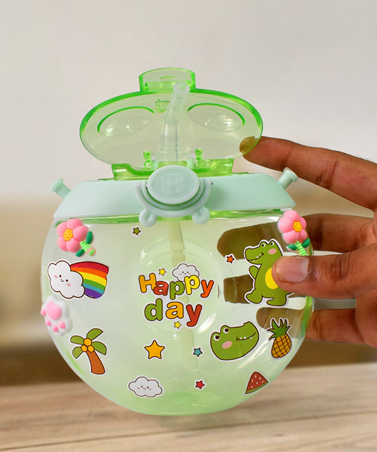 Donut Water Bottle Sipper Bottle (1 pc / 400 ML Approx)