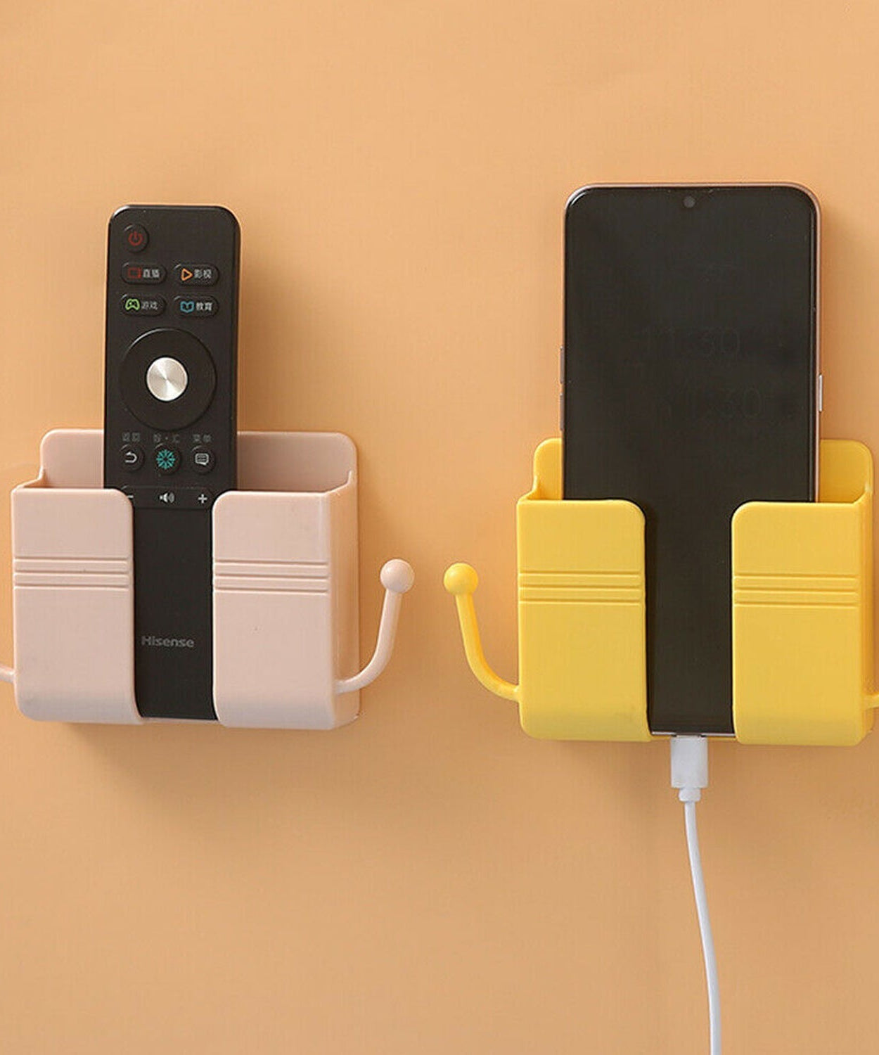 Wall mount with hook design for versatile hanging and support