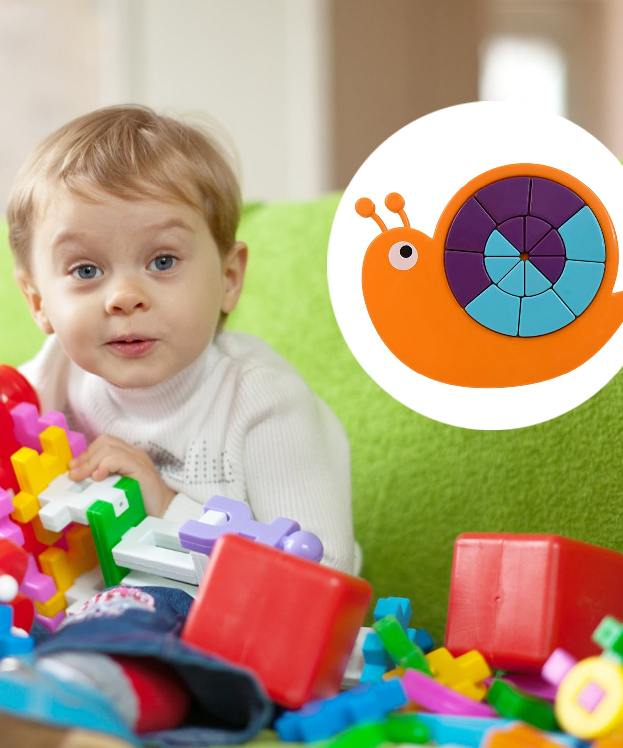 Mini Snail Puzzle – STEM Educational Toy, Puzzle Games for Ages 3-6 (Mix Color)