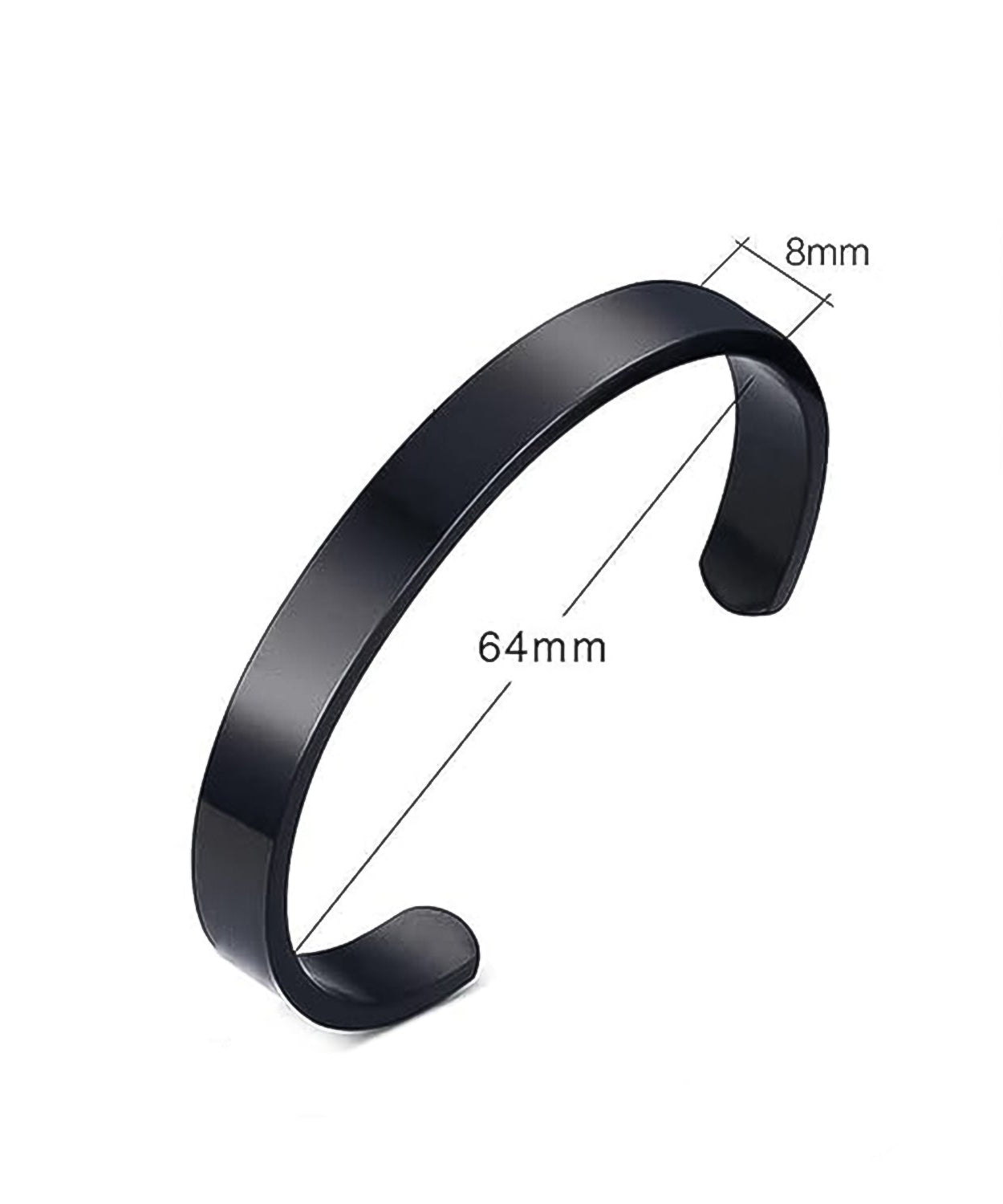 Customized / Personalized Stylish Kada Bracelet (1 Pc / Black)