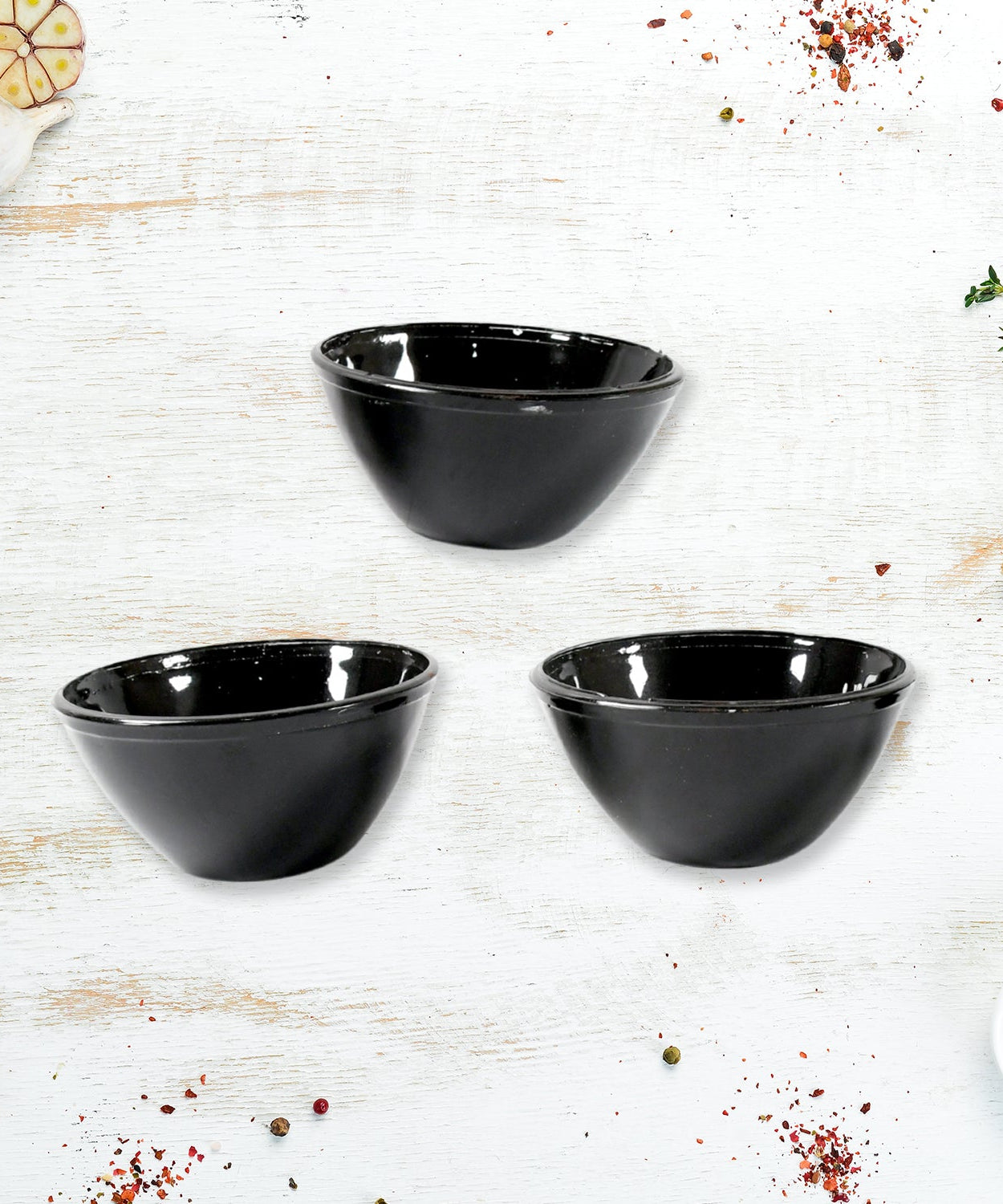 Hello Sweet Round Ceramic Snacks Bowl With Plastic Leaf shape Serving platter Portable, Lightweight Breakfast, Serving Bowl | Ideal for Rice, Pasta, Desserts Home & Kitchen Serving Bowl & platter (7 Pcs set)