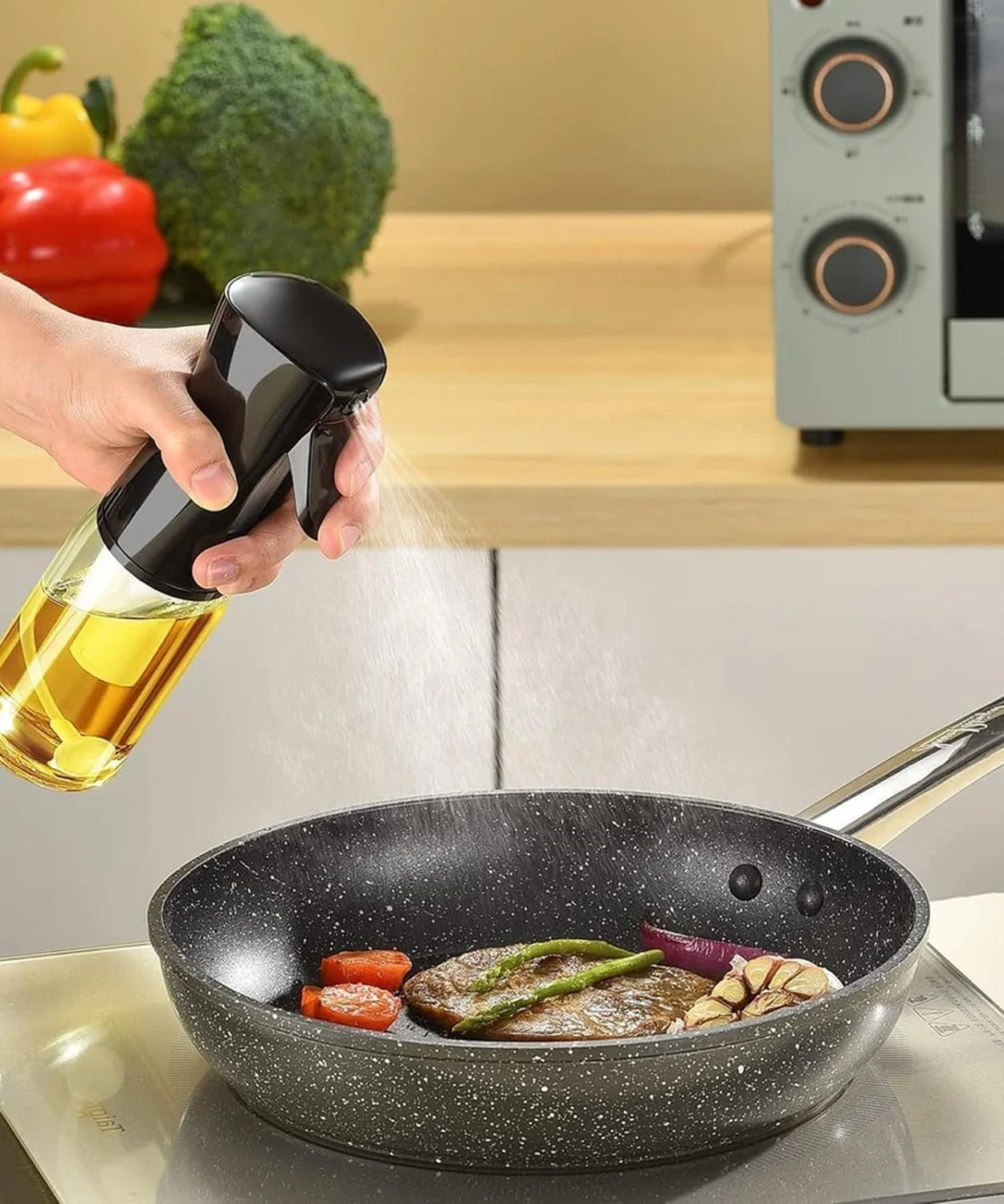 Glass Oil Dispenser Bottle Spray (1 Pc / 200 ml Approx)