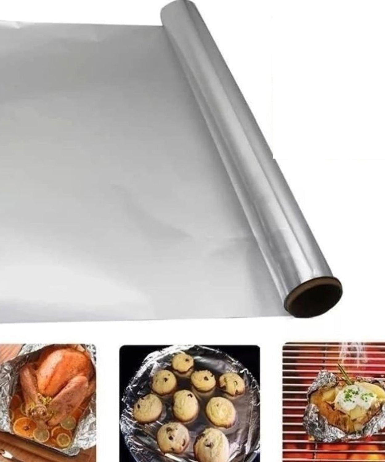 Premium quality aluminum foil roll, non-stick and heavy duty