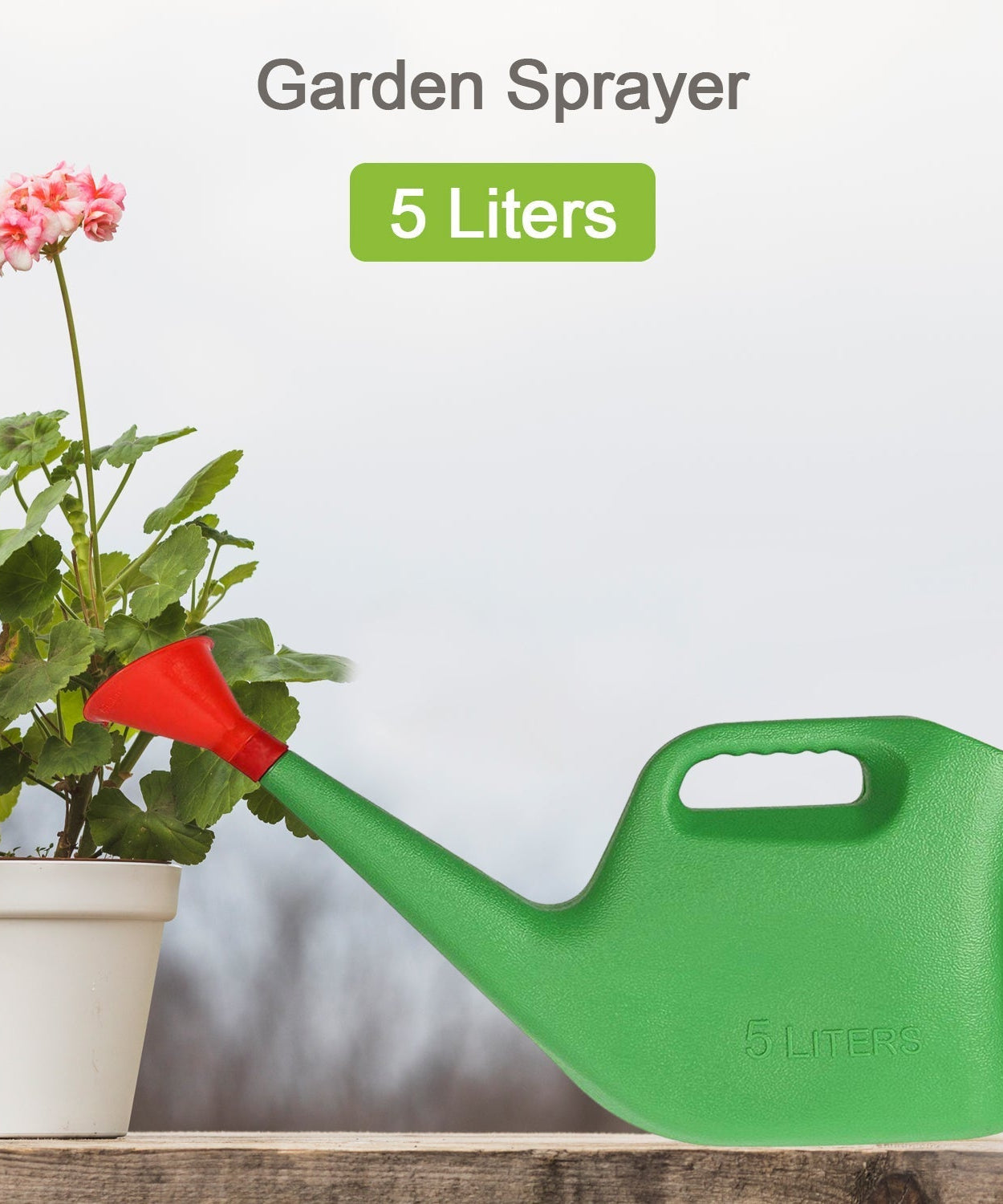 watering can with sprayer feature, suitable for all types of plants