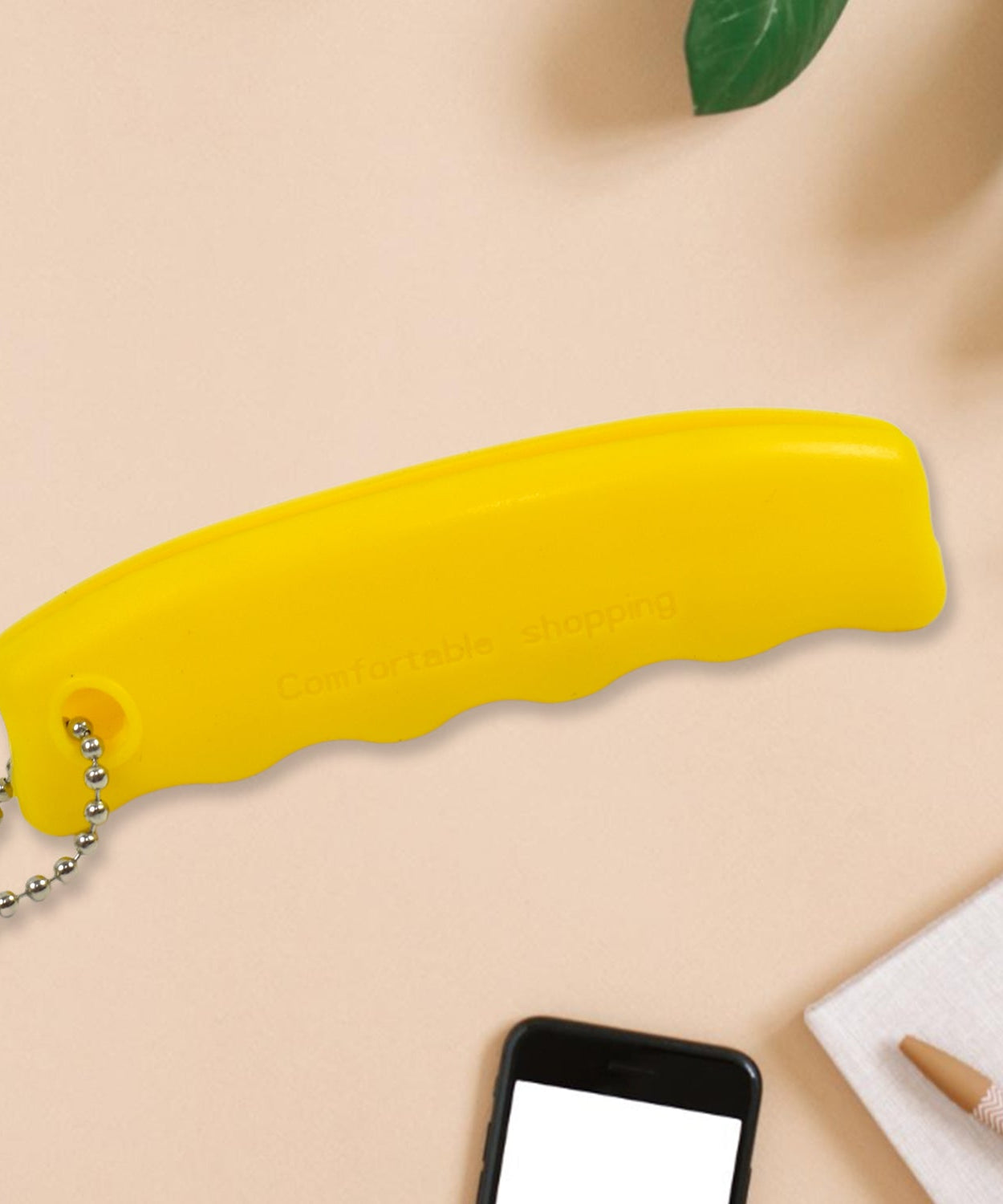 Silicone Portable Bag Device Bag Filter Hand Shopping Bag Carry Tool Key Chain (1 Pc)