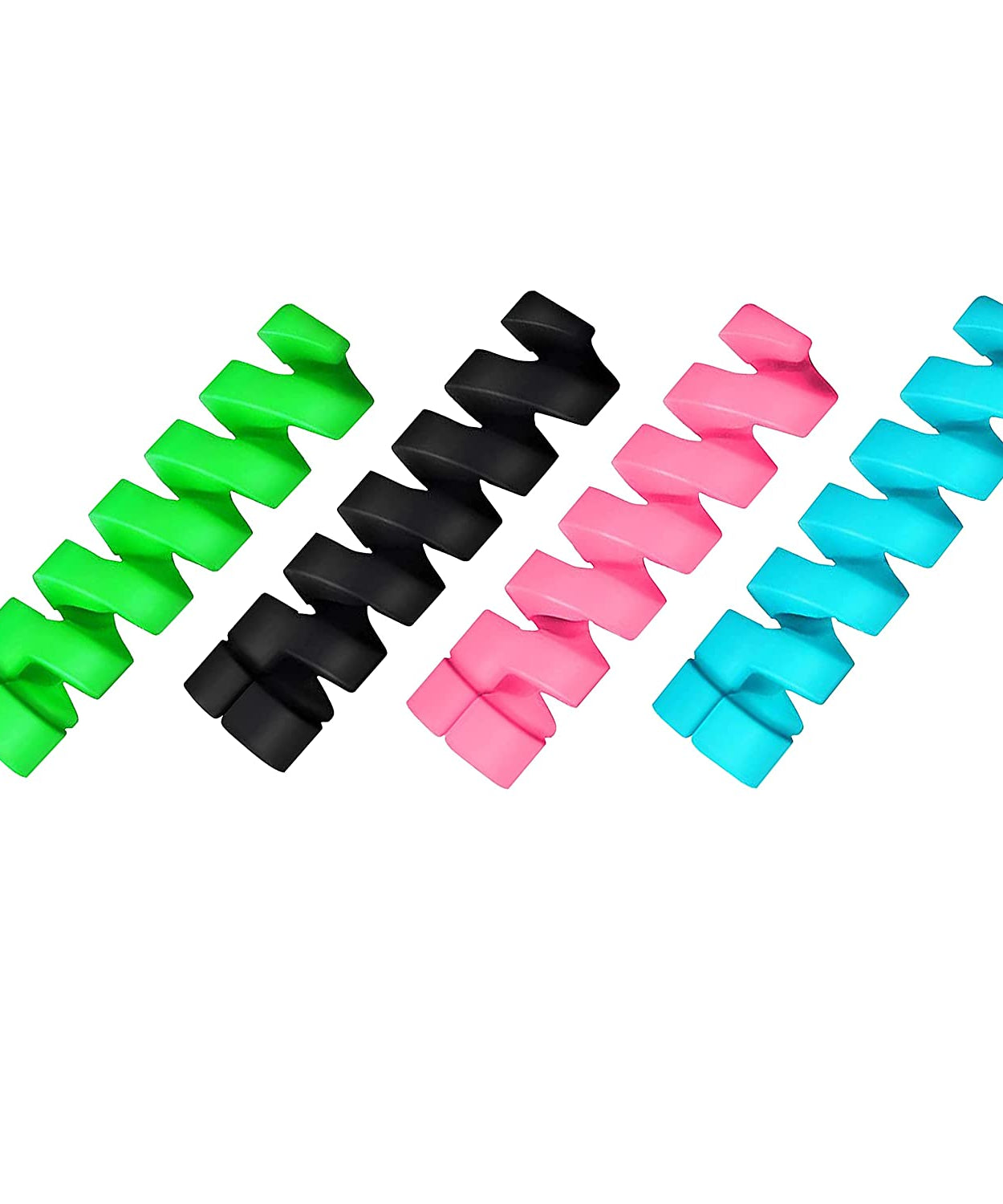 Spiral charger cable protectors, set of 4 for durability