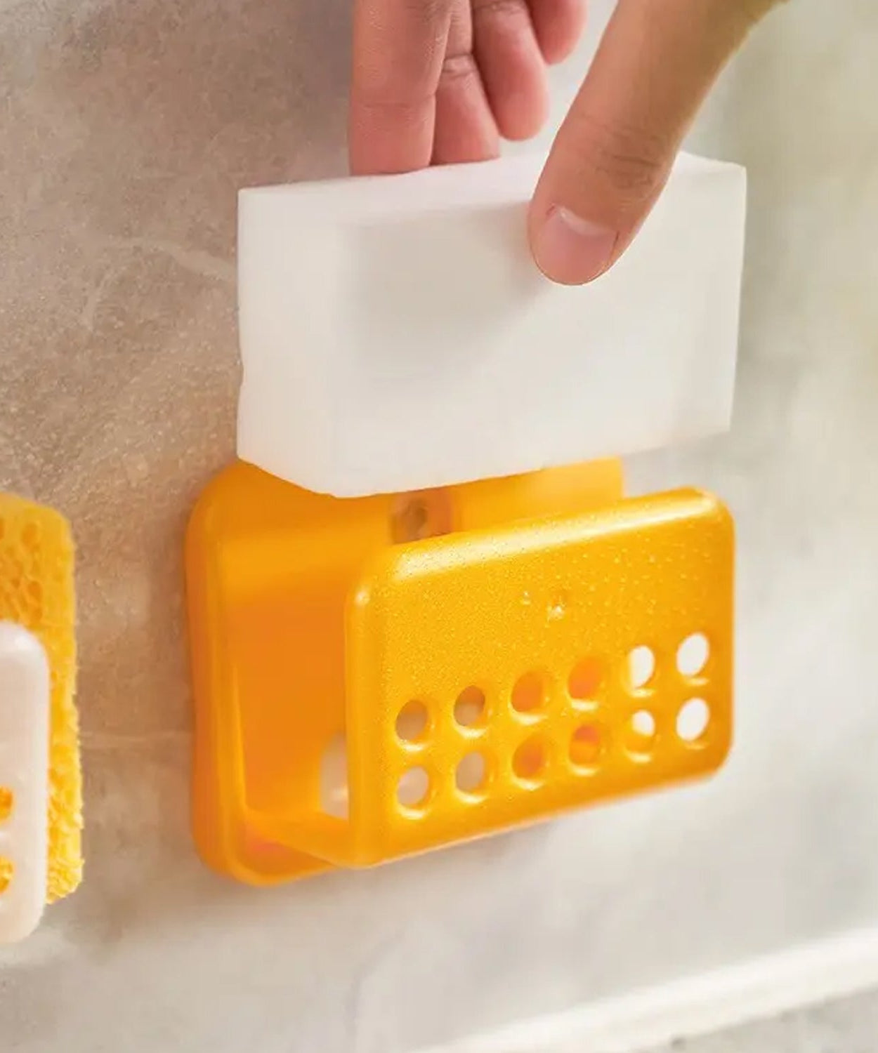 Multipurpose kitchen caddy with sponge and soap storage