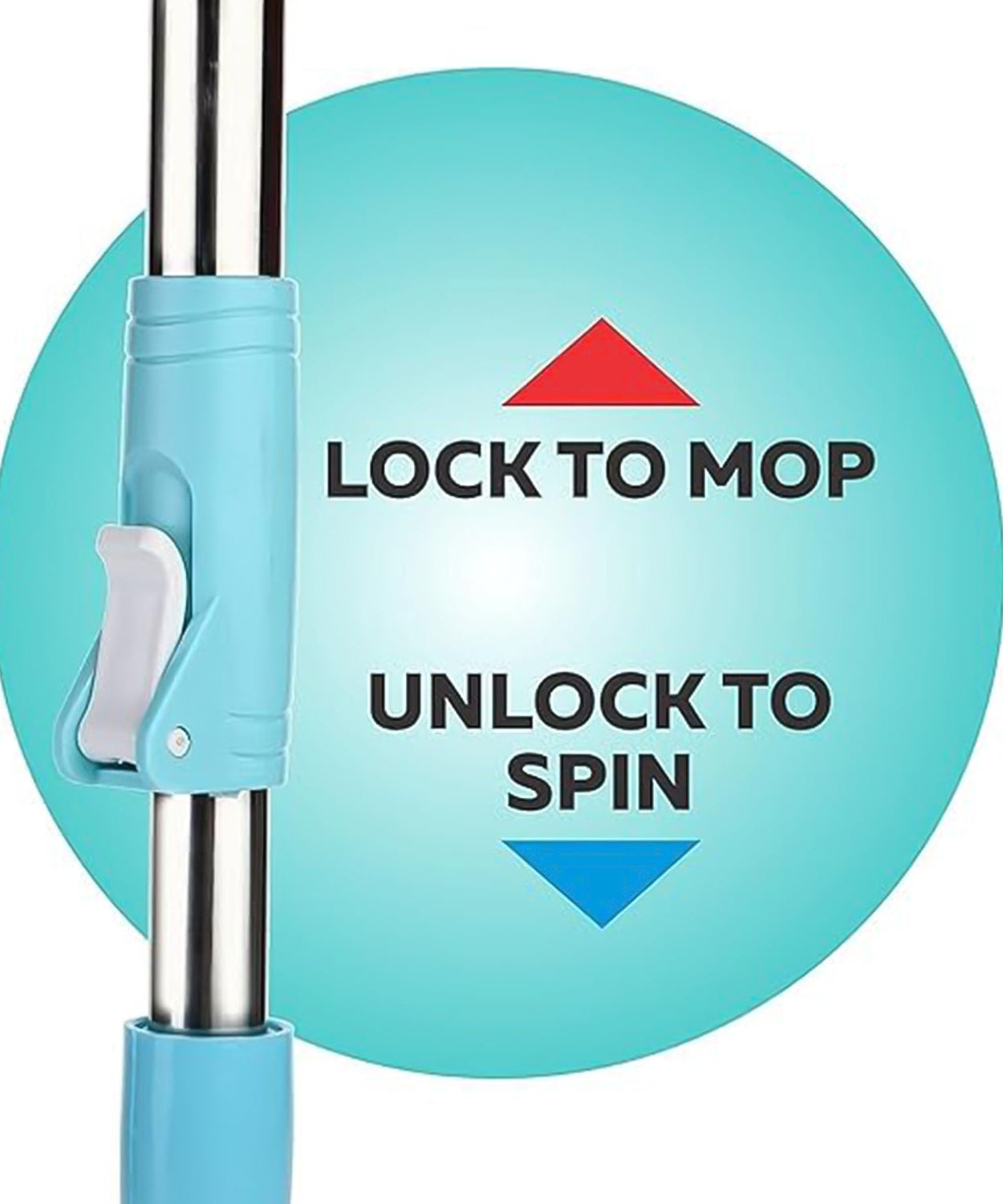 Adjustable Stainless Steel Mop Rod Set 120 cm