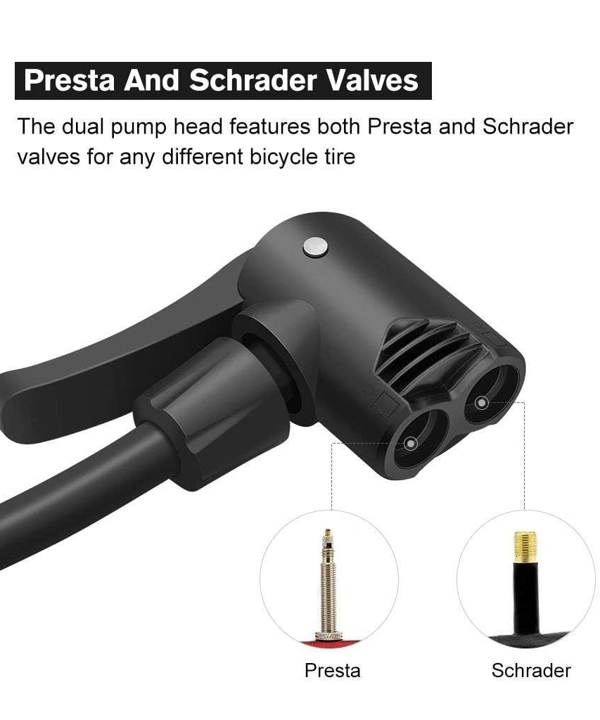 Foot activated bike pump