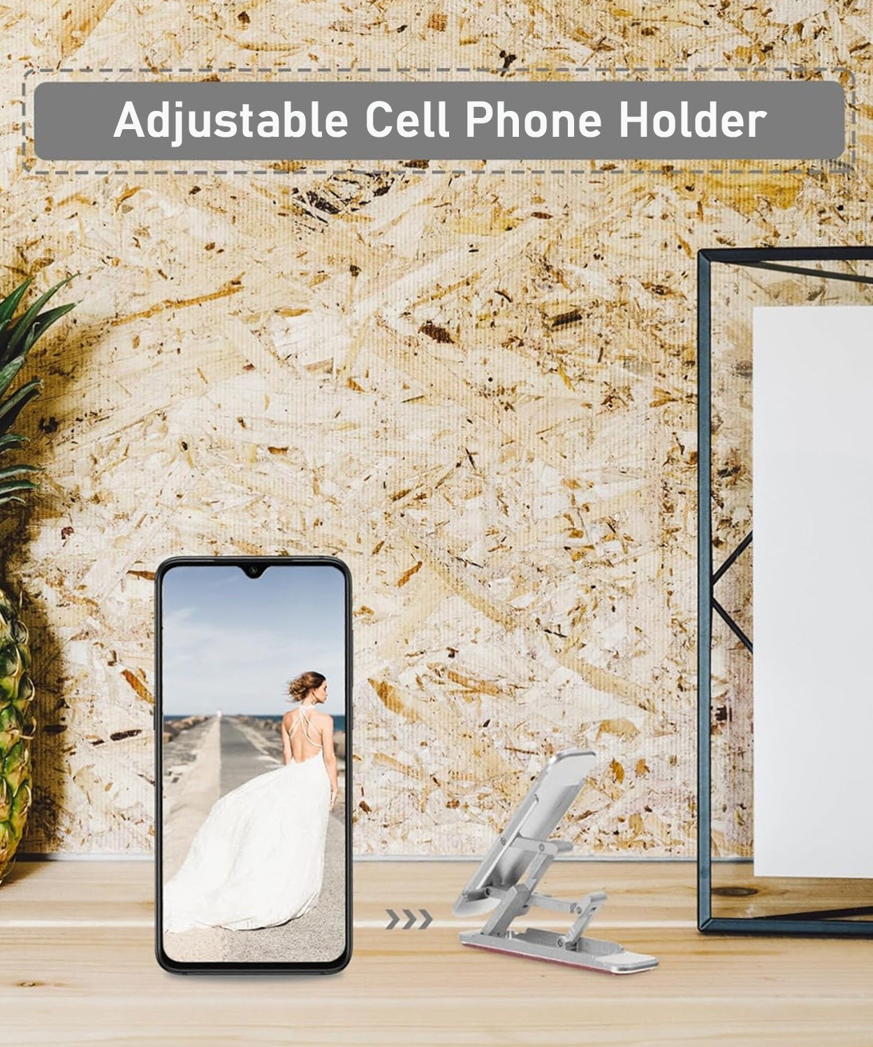Adhesive Folding Bracket Phone Stand (1 Pc)