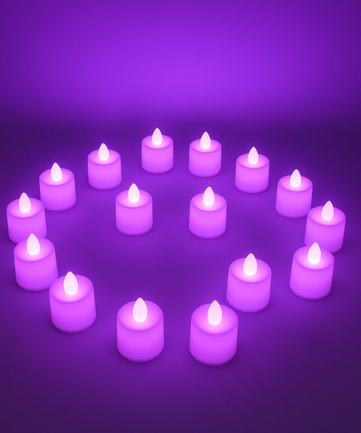 Flameless LED Tealights, Smokeless Plastic Decorative Candles - Led Tea Light Candle For Home Decoration, Diwali (Pack Of 24)