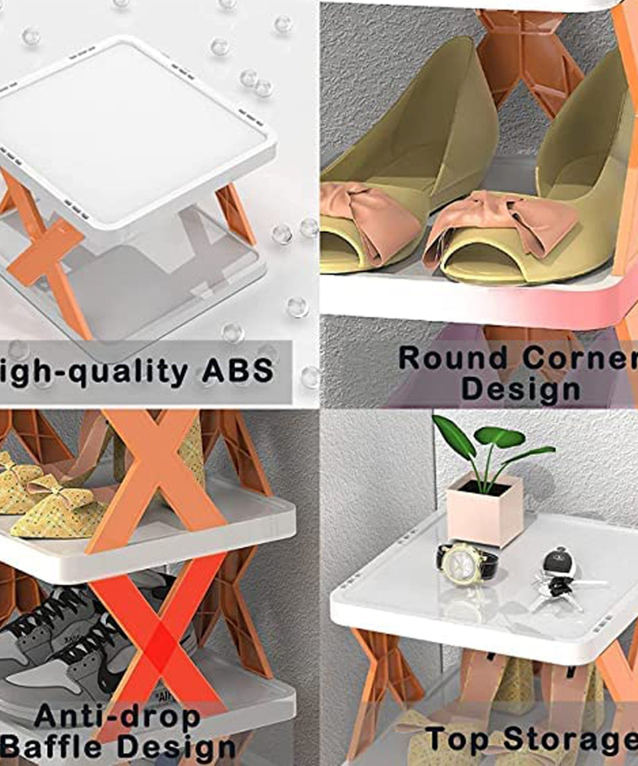 Portable shoe rack, lightweight and adjustable
