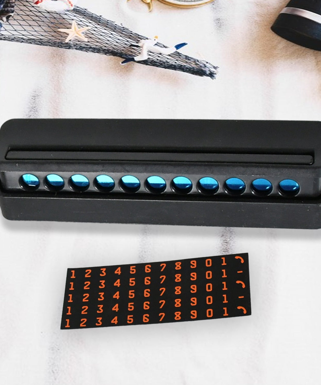 Temporary Car Parking Mobile Number Display with Magnetic Numbers Stickers,Car Parking Magnetic Mobile/Telephone Number Plate (1Pc)  