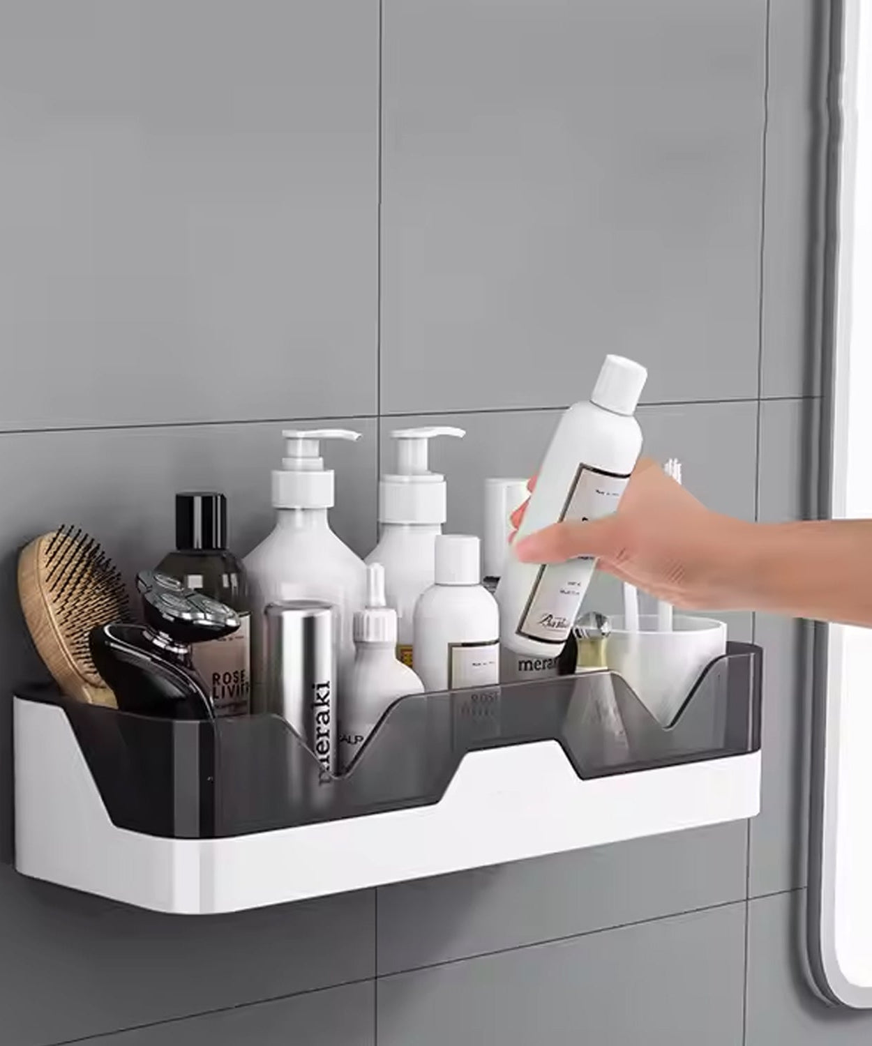 Wall Mounted Adhesive Bathroom Shower Caddy / Shelf / Plastic (1 Pc)