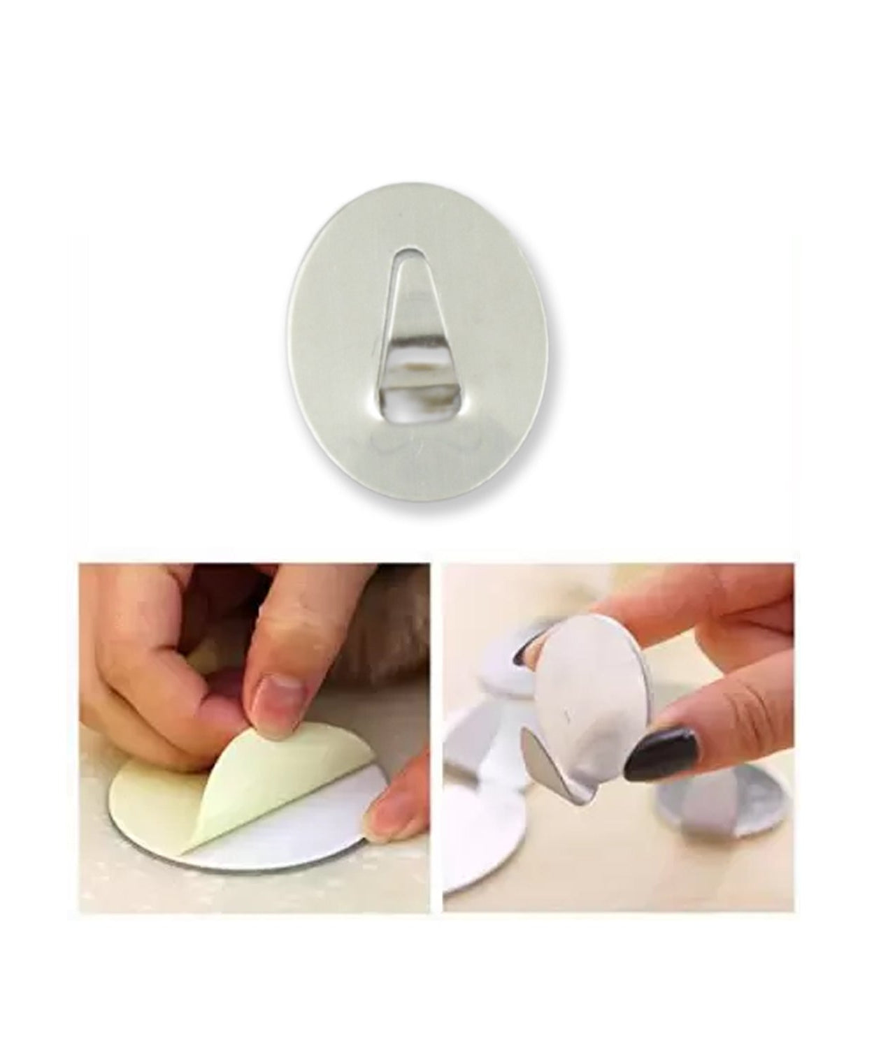 Small stainless steel hooks for wall mounting