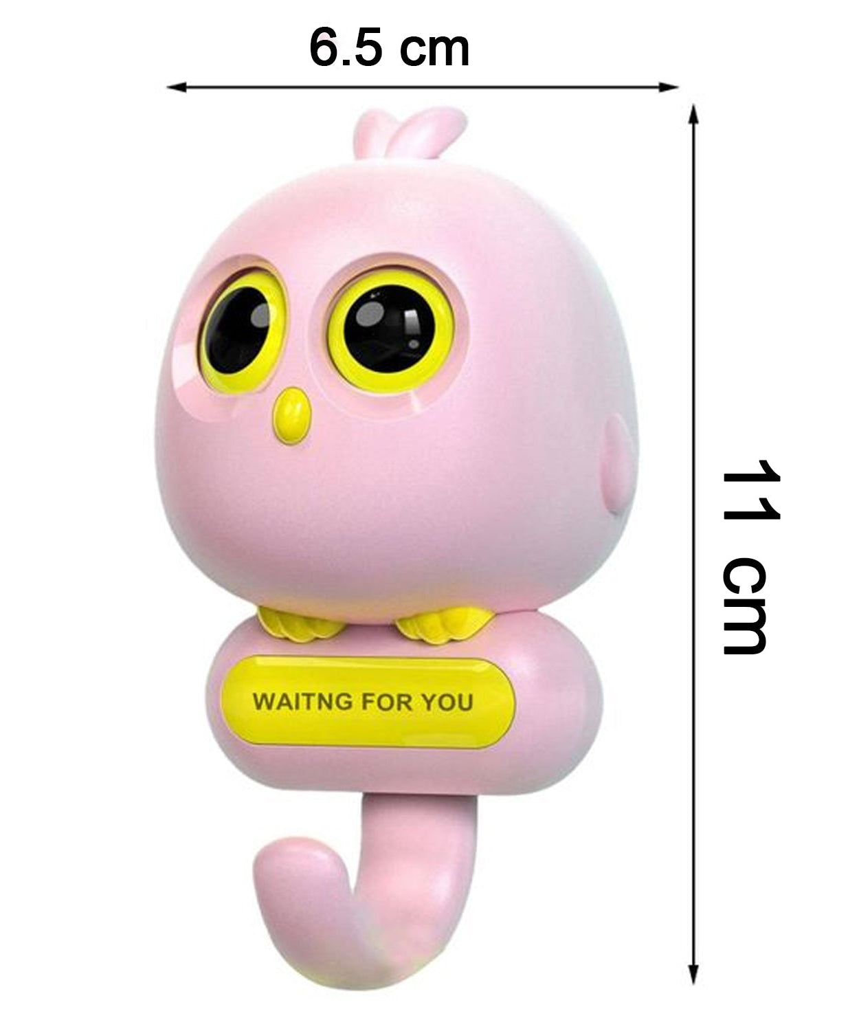 Self Adhesive Wall Hooks Eye Catching Cute Bird Hook, Automatic Open Close Eyes Creative wall Hook (1 Pc)