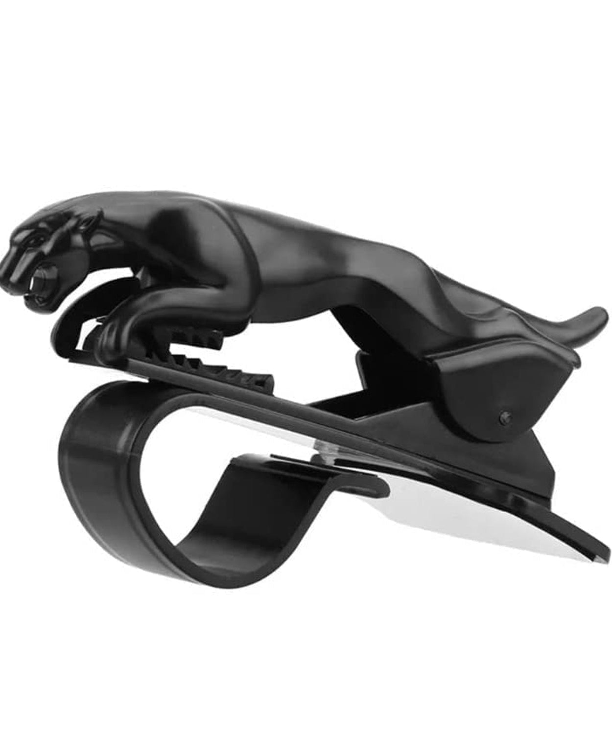 Mobile phone holder in the shape of a leopard