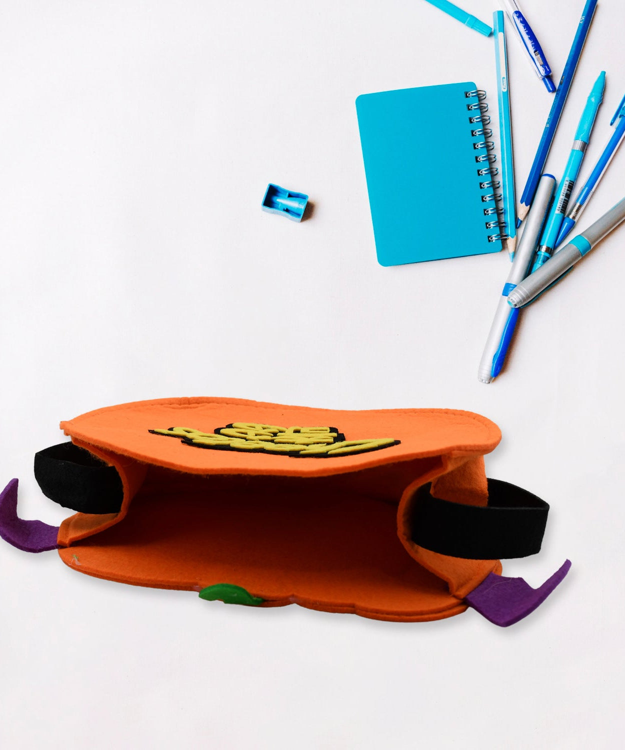 Non-woven Halloween pumpkin candy bag, portable tote for trick or treat