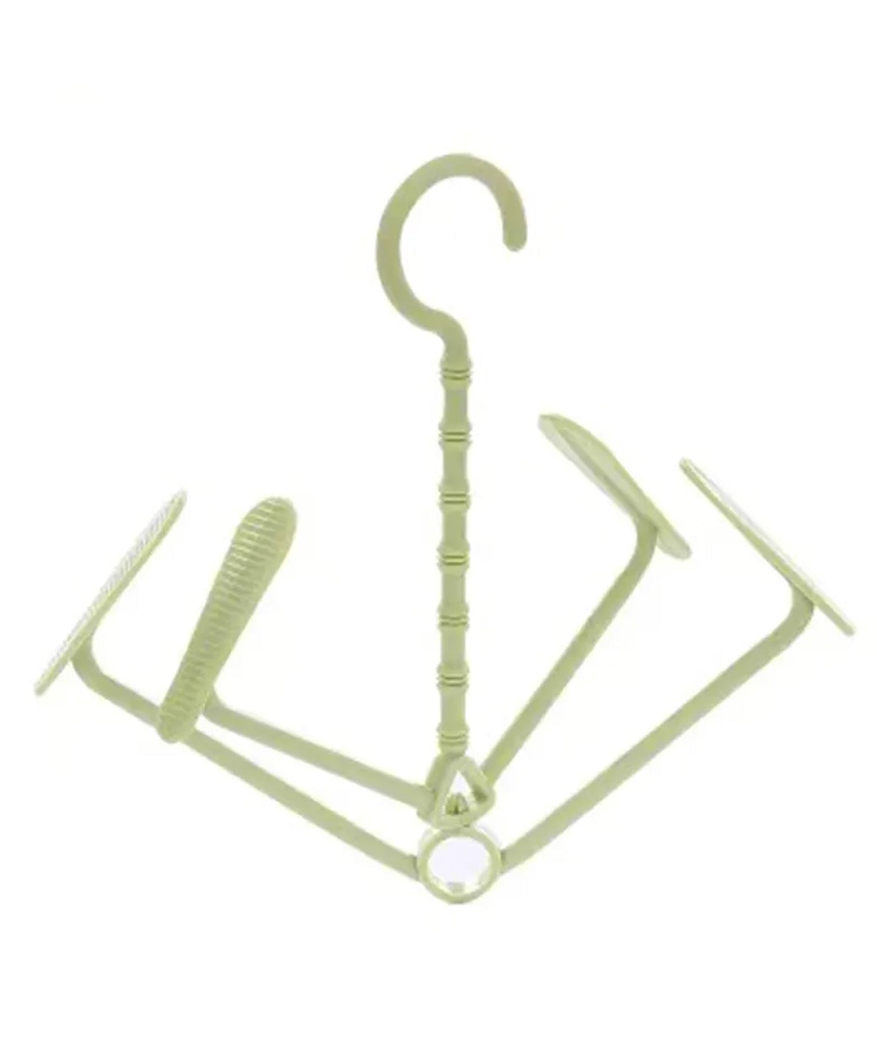 Rotating shoe drying rack, portable, windproof, for wet and dry shoes.