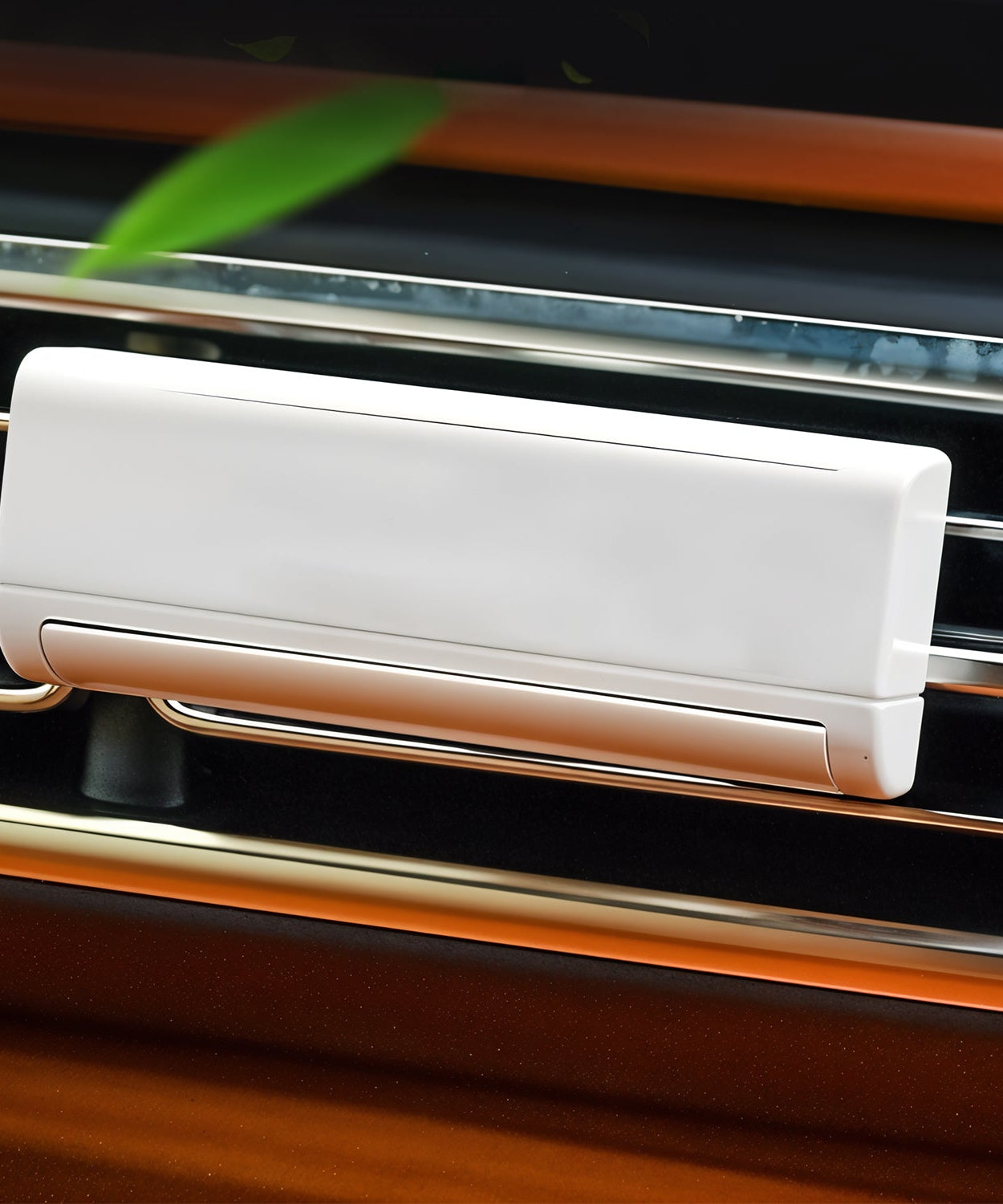AC Design Solar-Powered Car Air Freshener: Built-in Perfume Diffuser for Dashboard and AC Vent