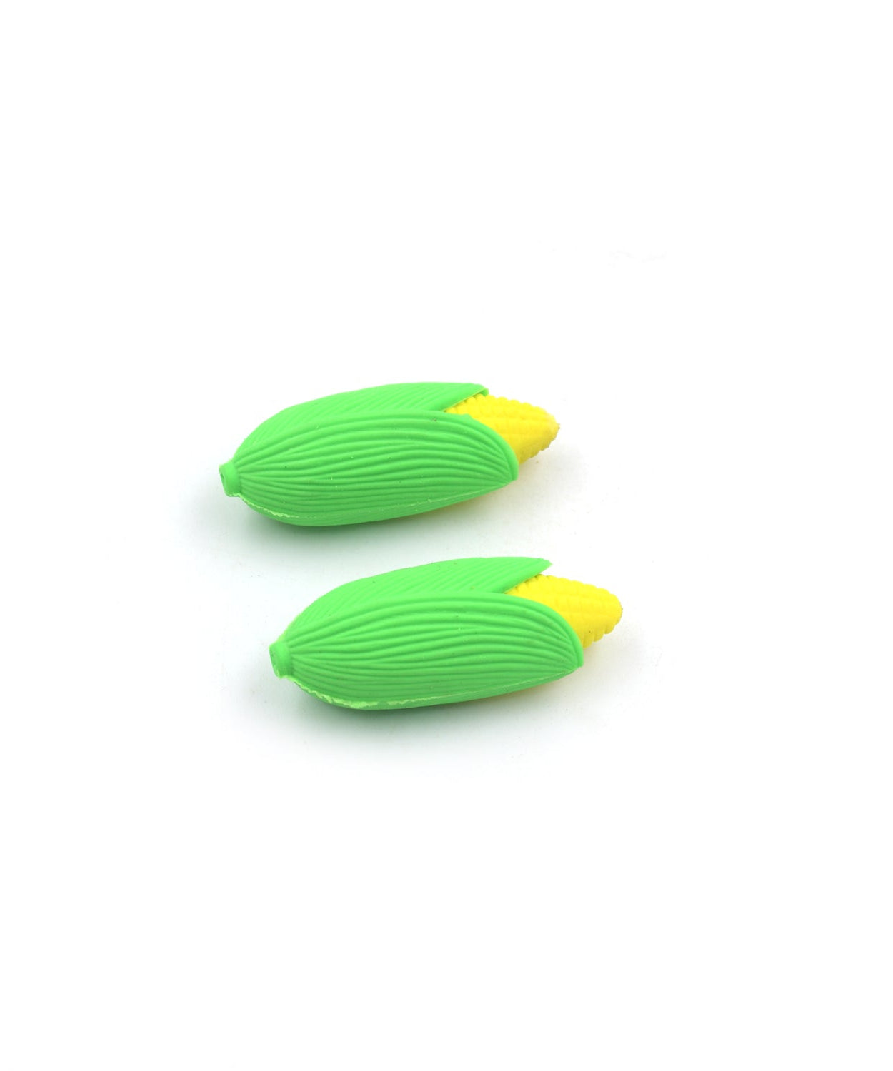 School erasers in corn shape, durable and fun, 2 pieces