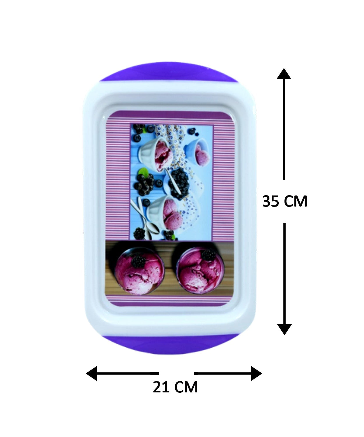 Medium plastic tray suitable for various kitchen and general tasks.