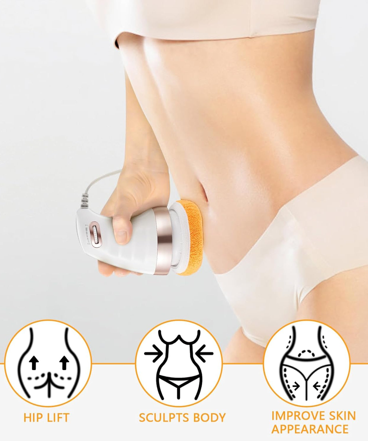 Body Sculpting Massager with 3 Pads, Adjustable Speed, Handheld Electric Massager for Full Body (1 Pc)