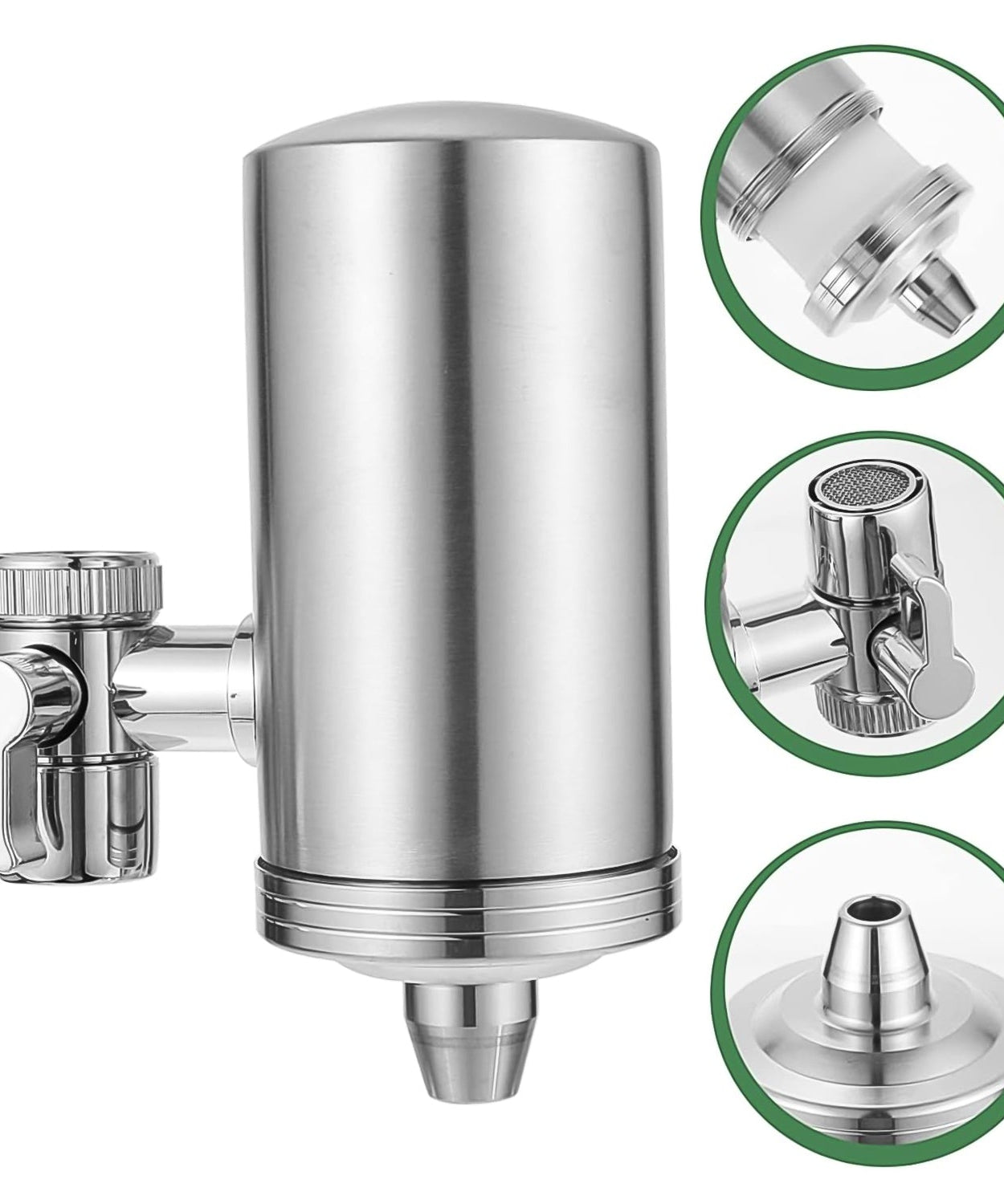 304 Stainless Steel Faucet Mount Water Filter, Water Purifier (1 Set)
