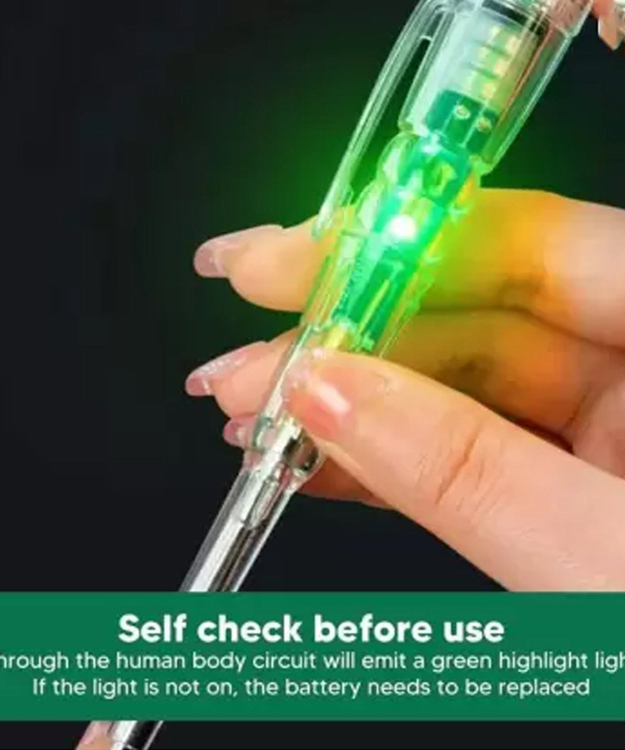 Electrical Detector Slotted Screwdriver With Small Batteries (1 Pc)