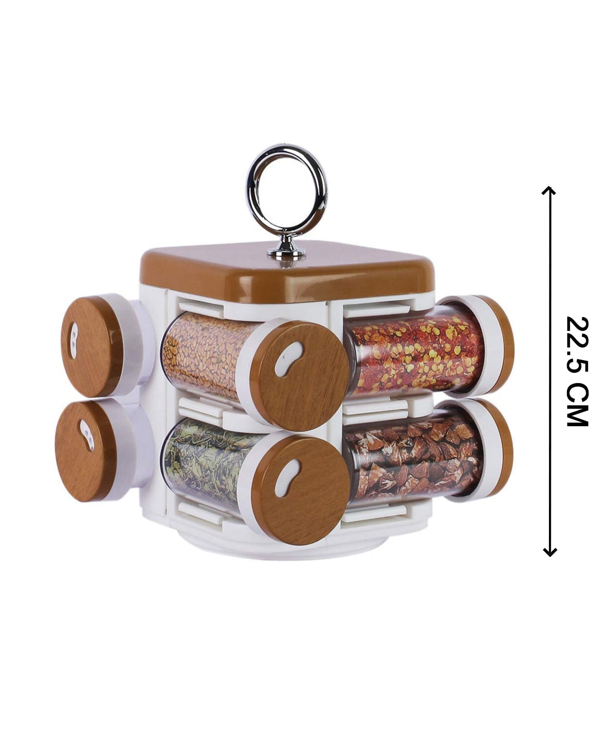 Ganesh Storewell spice rack, 8-piece plastic set.
