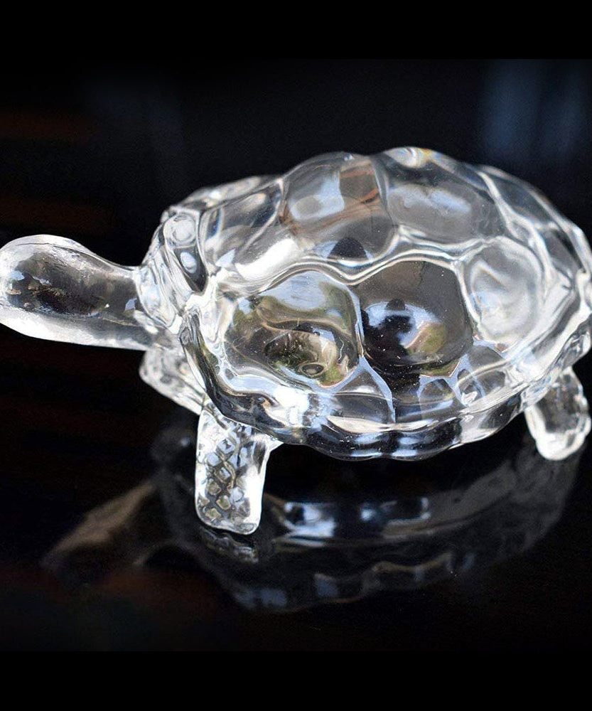 Crystal glass turtle-tortoise for Feng Shui and Vastu