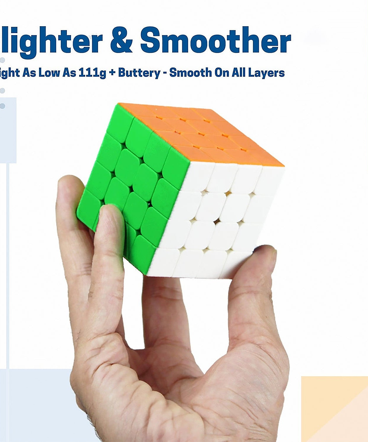 Small Puzzles Cubes 4×4×4 High Speed Sticker Less Magic Cube Game, Kids and Professionals Magic Cube Puzzle Toy, Pack of 1, 8+ Years