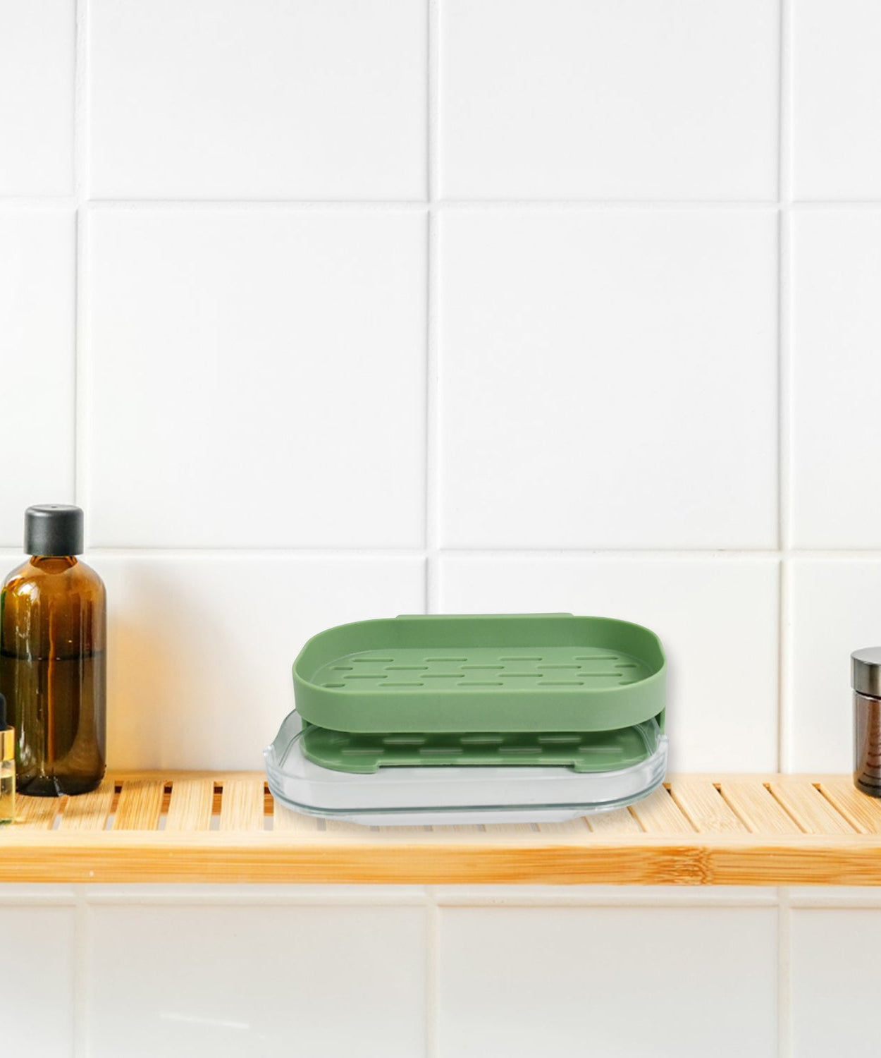 Dish Brush Set with Handle, Replacement Heads, Drain Tray in Kitchen (9 Pcs Set)