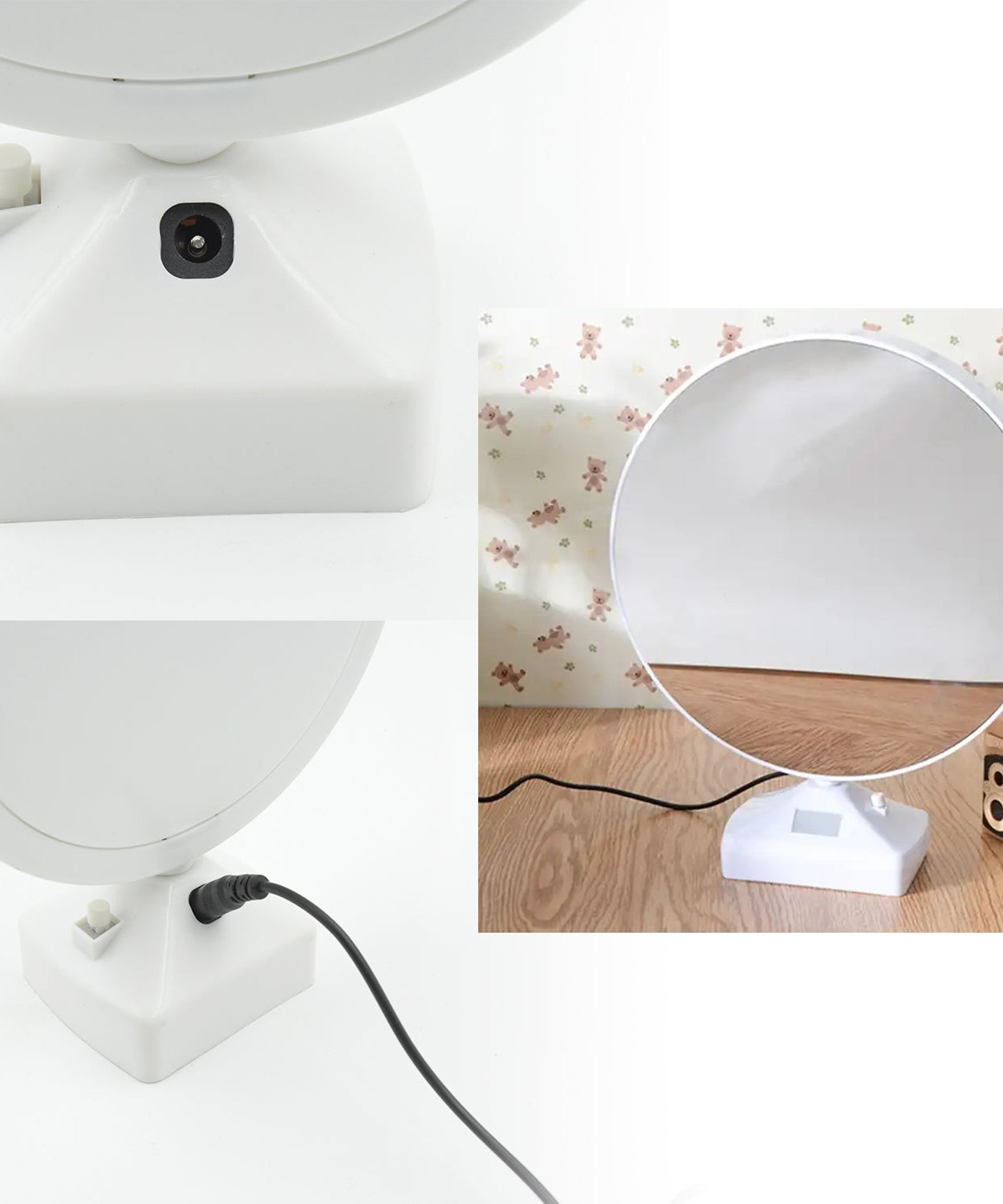 Plastic 2 in 1 Mirror Come Photo Frame with Led Light