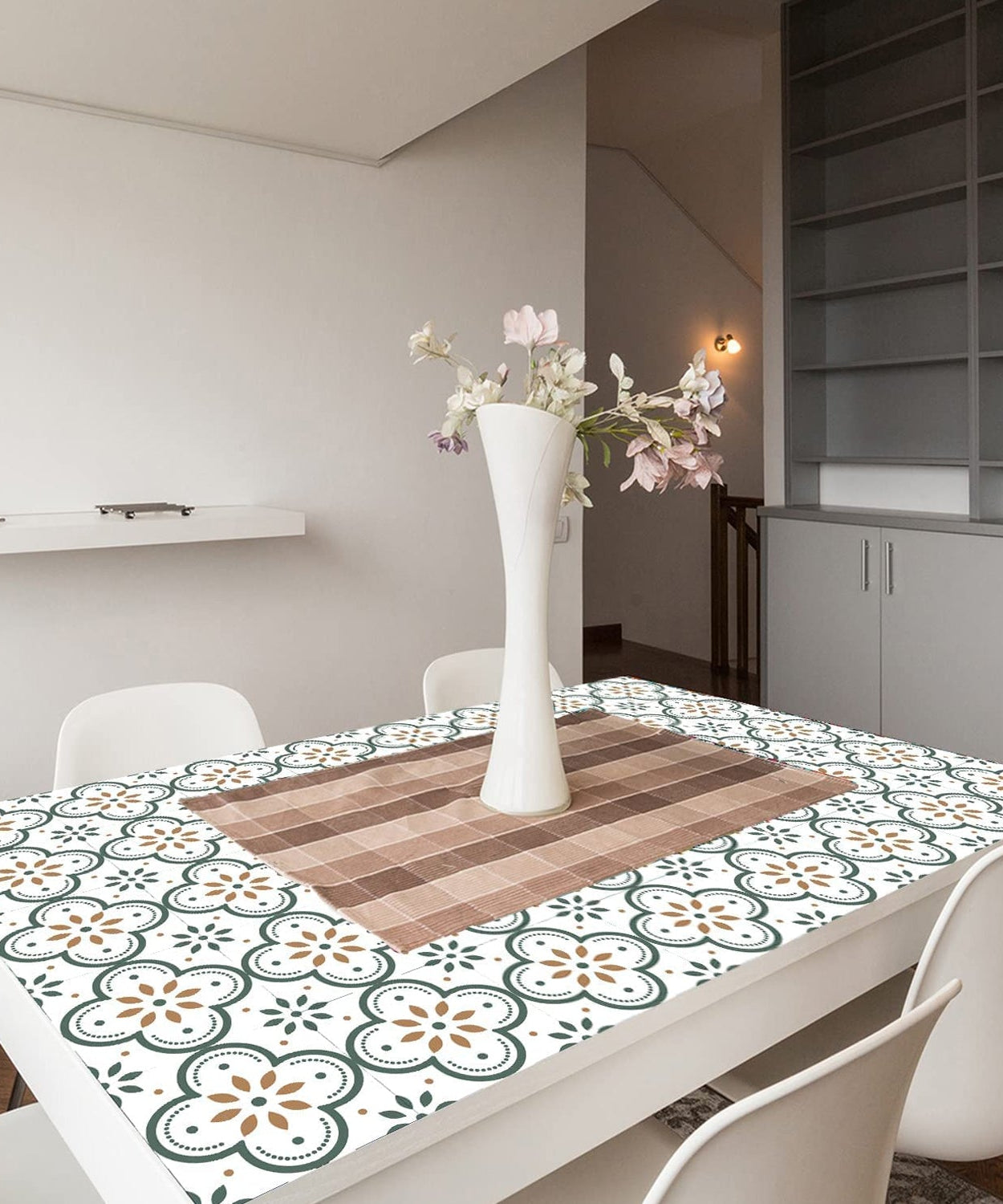 Peel and Stick Floor Tiles Kitchen / Bathroom Backsplash Sticker Detachable Waterproof DIY Tile Stickers for Wall Decoration Tiles Home Decoration (8x8 Inch / 10 Pcs Set)