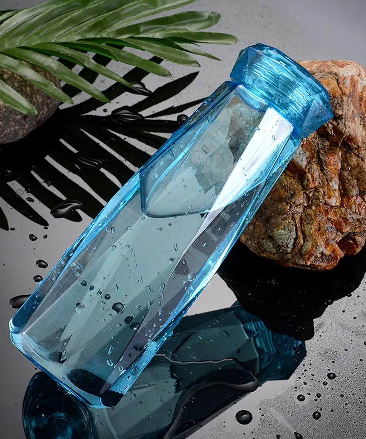 Glass bottle with secure cap