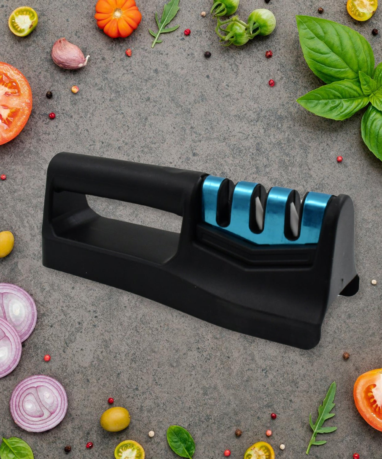 Kitchen Knife Sharpener – Handheld for Chefs & Serrated Knives (1 Pc, Chopper Not Included)