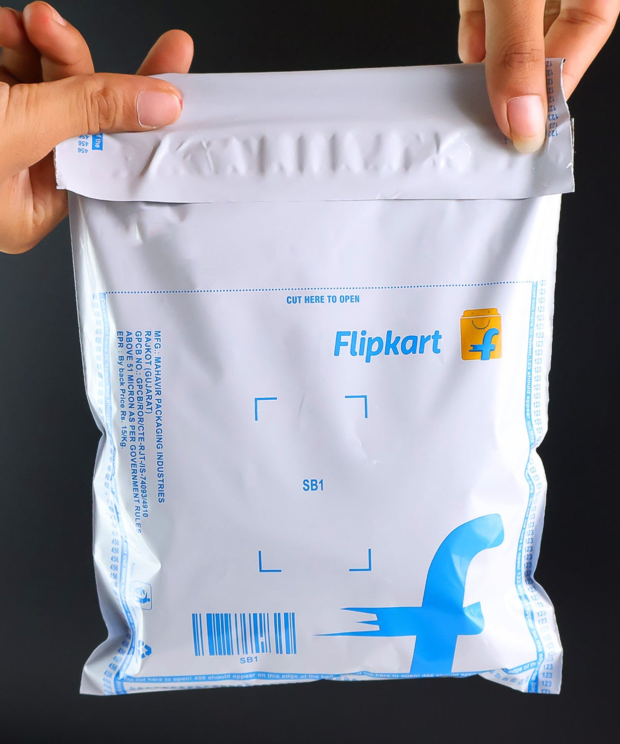 Flipkart Branded Security Courier Bags Big Size, 100 Pcs Set